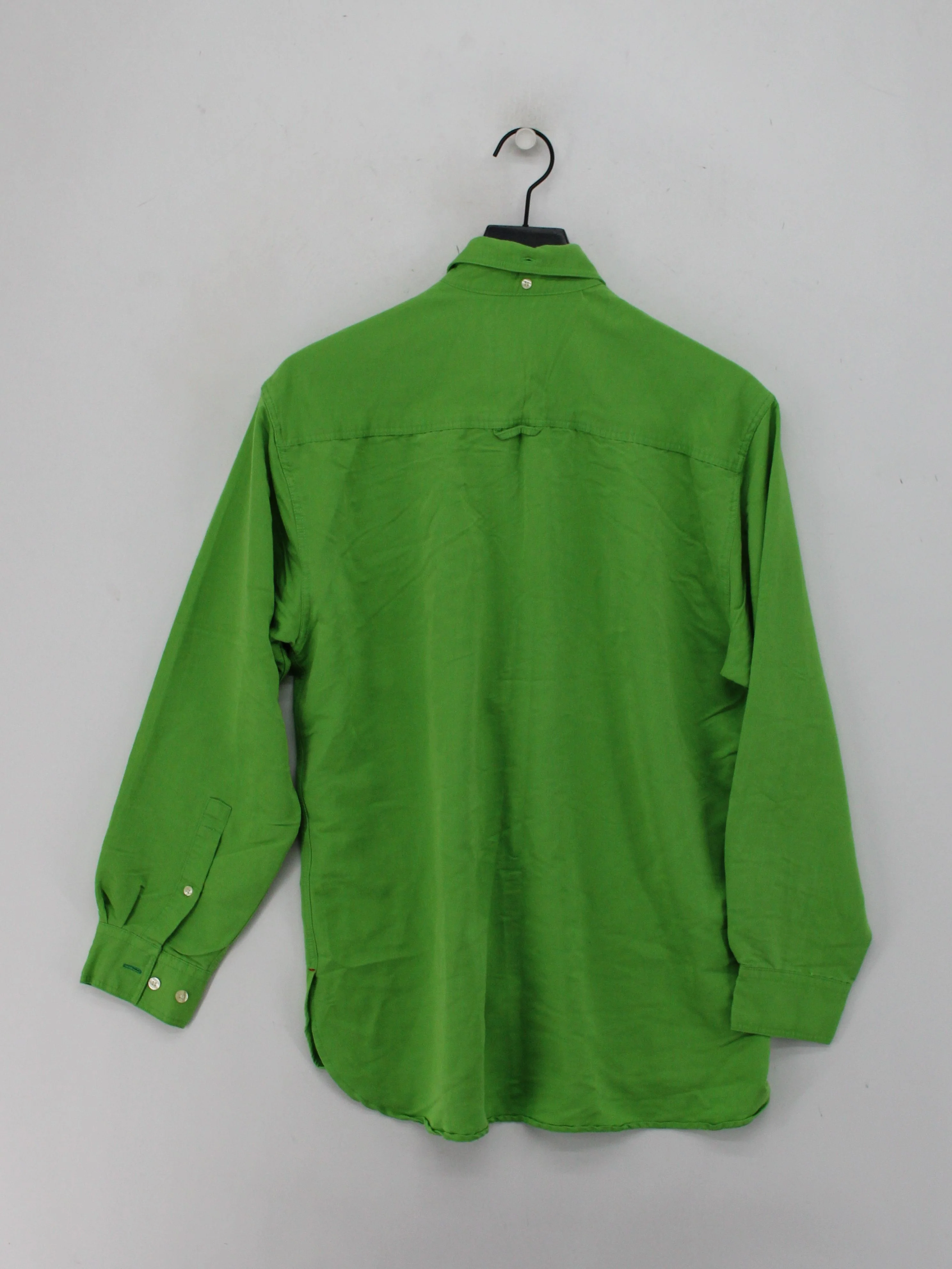 Kickers Men's Shirt M Green Viscose with Polyester Basic - Image 2