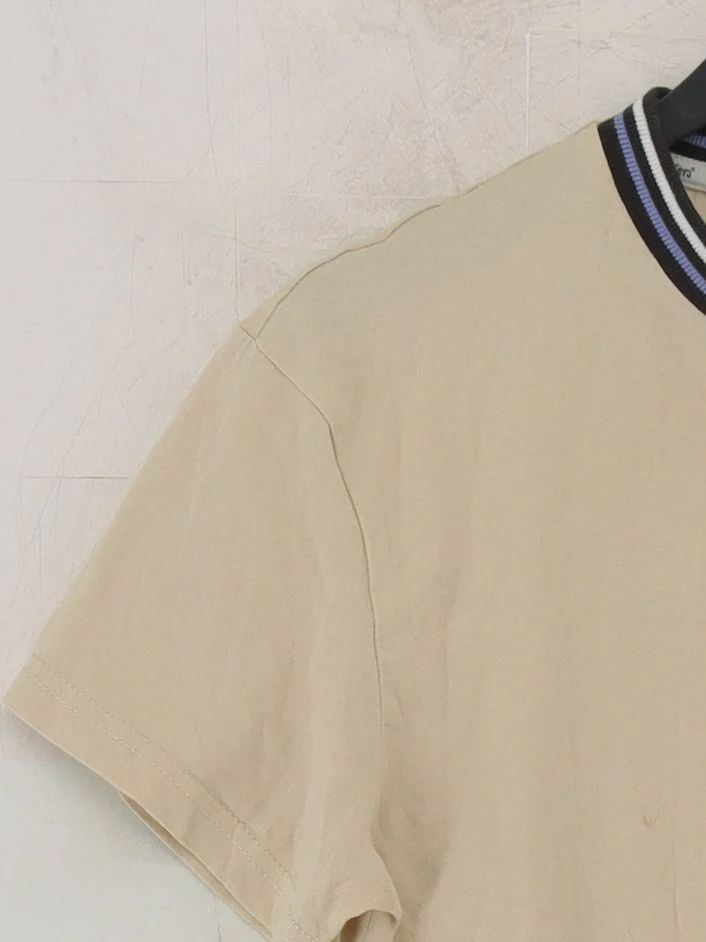 Kickers Men's T-Shirt S Cream Cotton with Elastane Basic - Image 4
