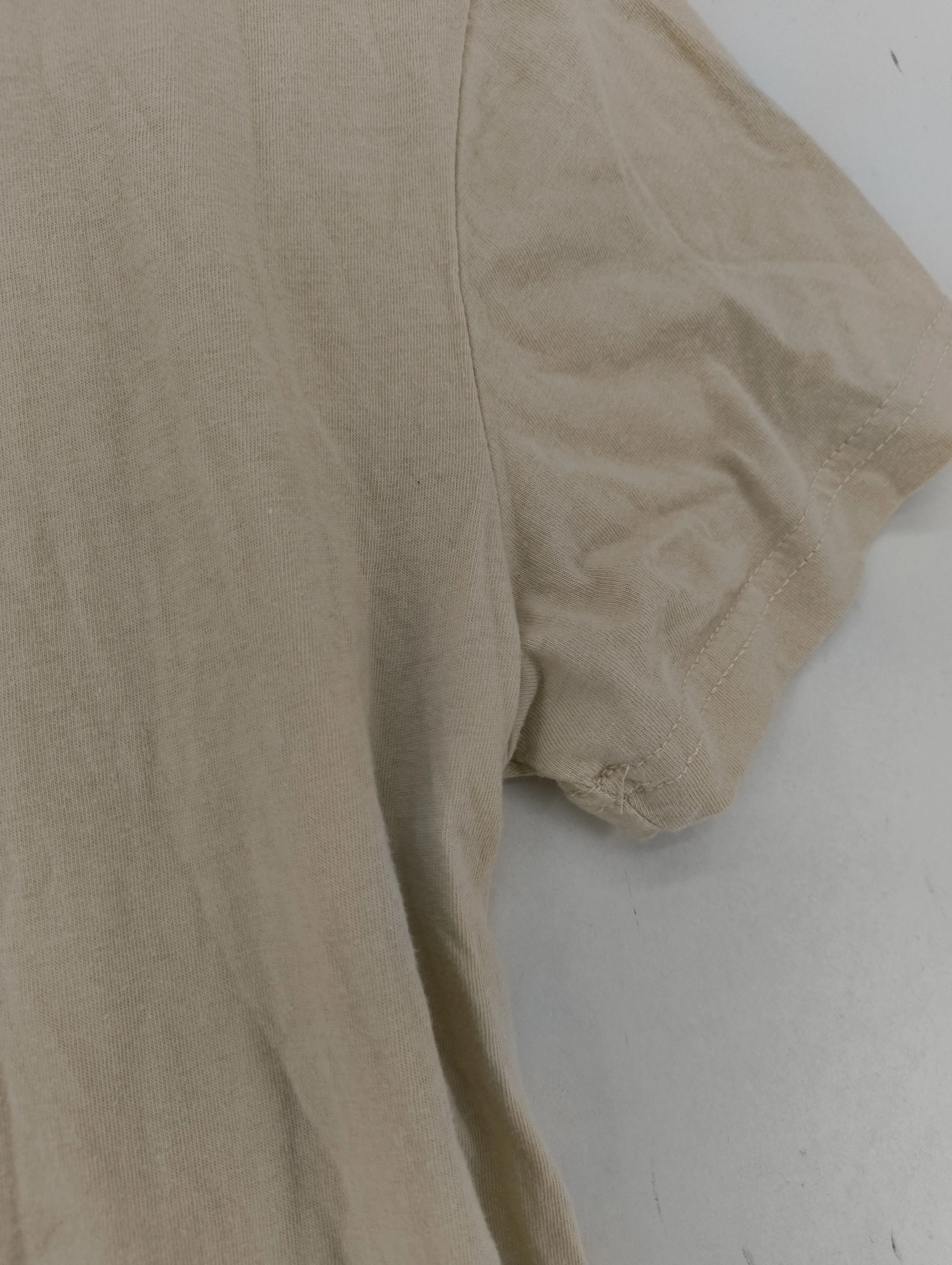 Kickers Men's T-Shirt S Cream Cotton with Elastane Basic - Image 6