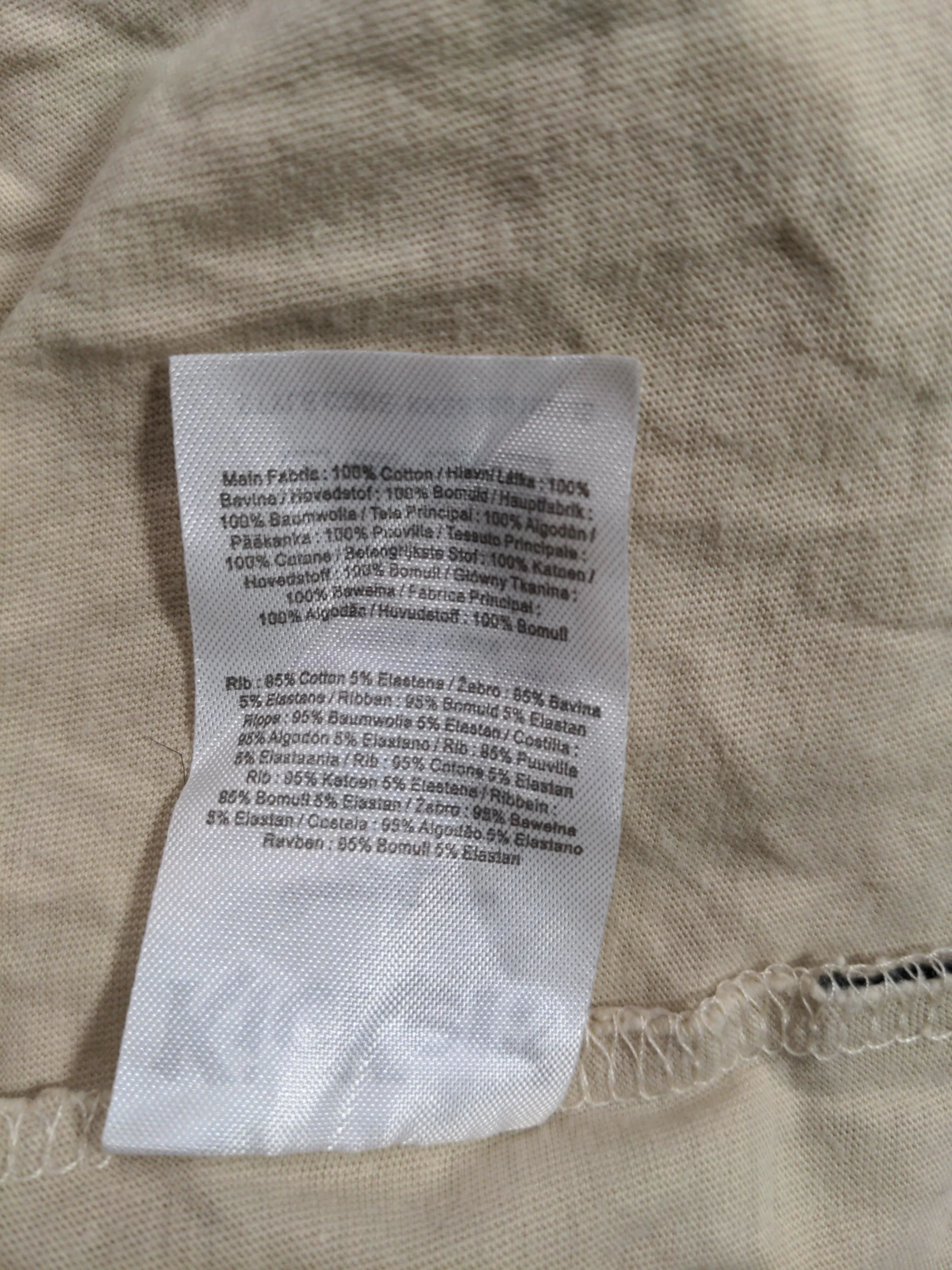 Kickers Men's T-Shirt S Cream Cotton with Elastane Basic - Image 8