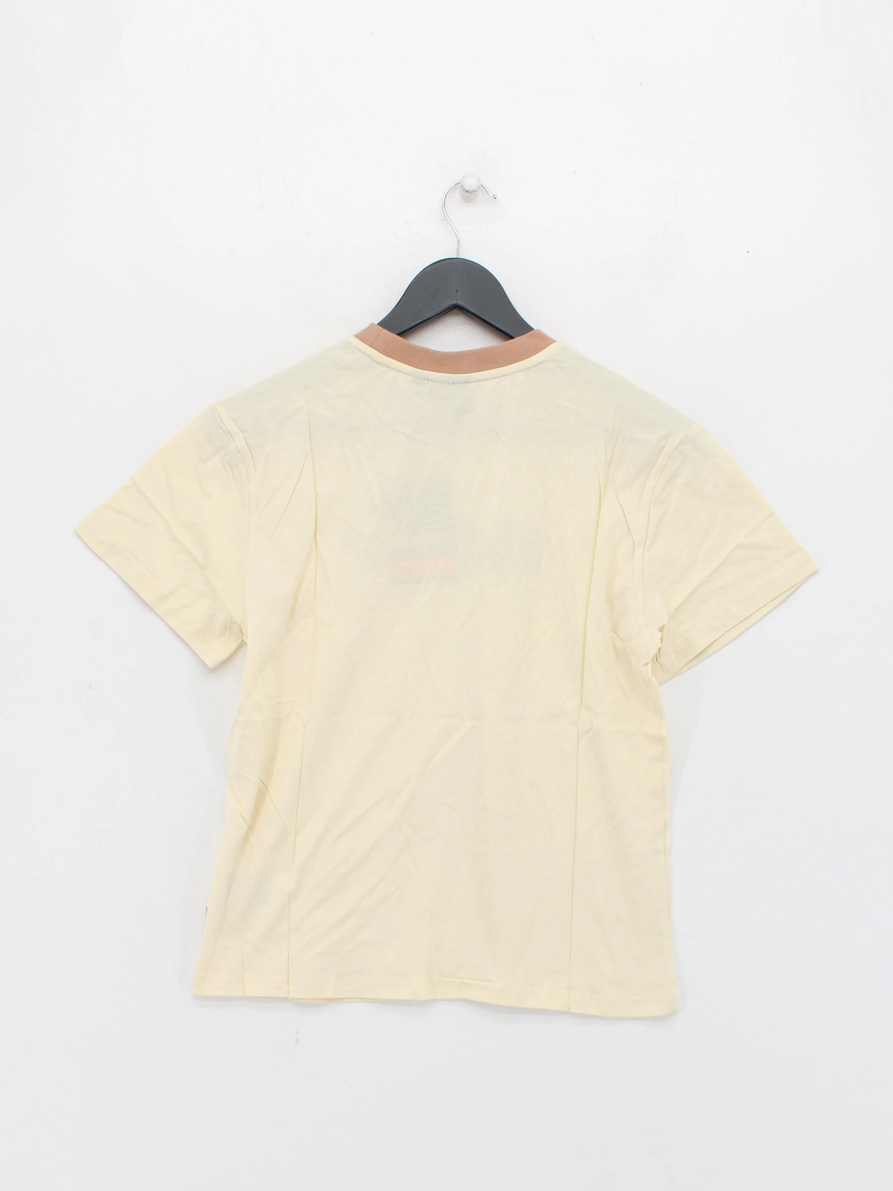 Kickers Women's T-Shirt M Cream Cotton with Elastane Basic New with tags - Image 2