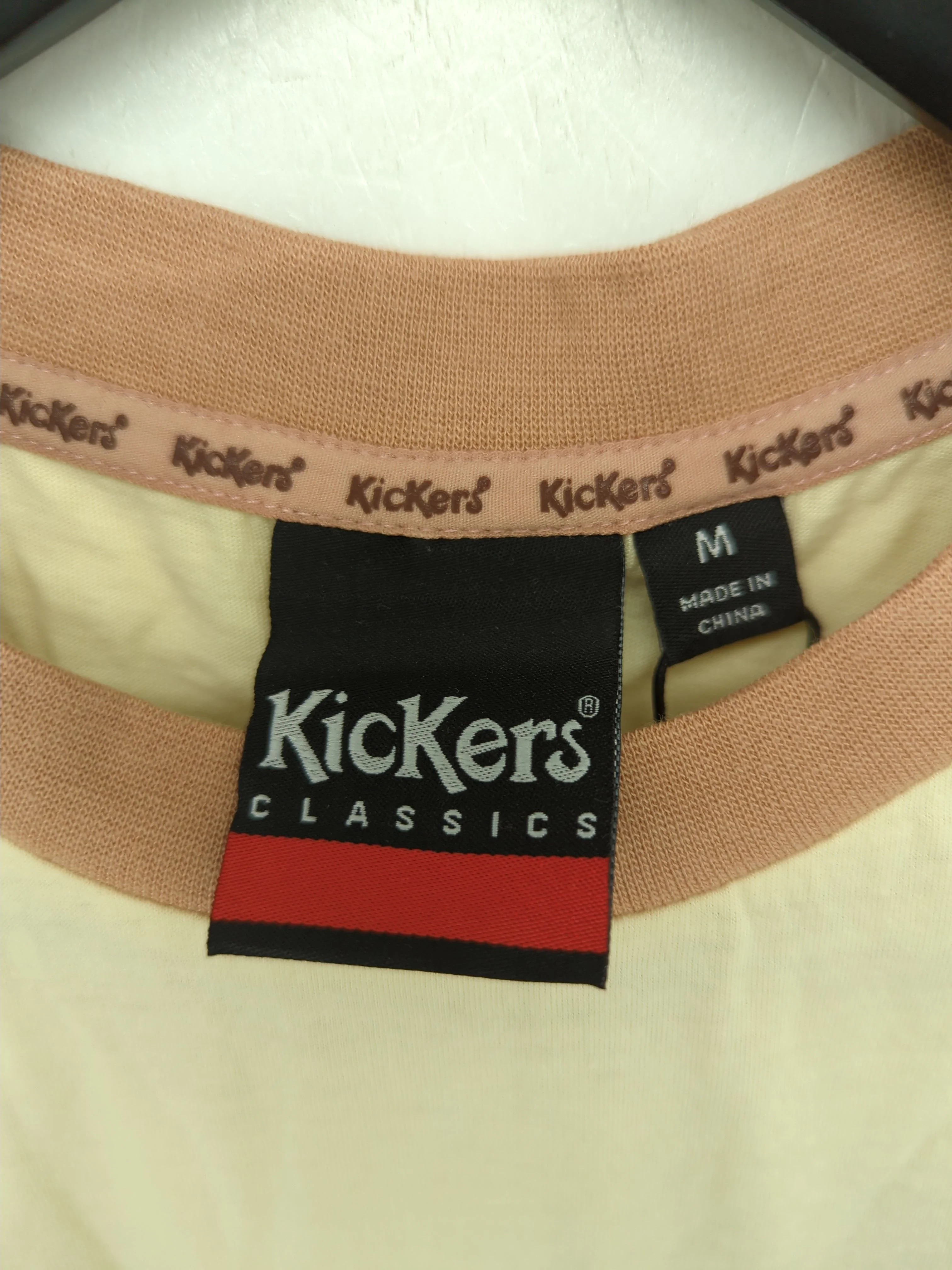 Kickers Women's T-Shirt M Cream Cotton with Elastane Basic New with tags - Image 5