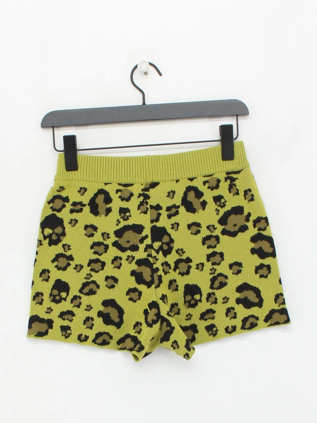Killstar Women's Shorts XS Green Animal Print Polyester with Viscose Sweat - Image 2