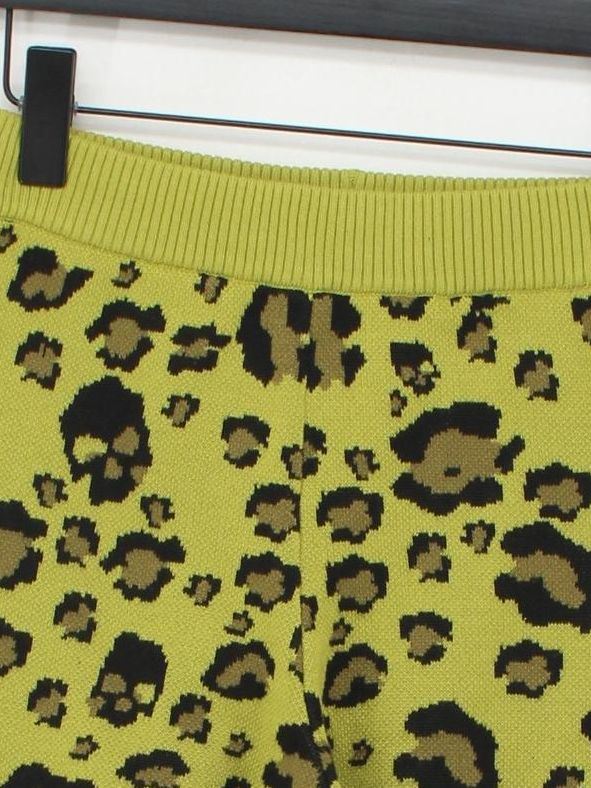 Killstar Women's Shorts XS Green Animal Print Polyester with Viscose Sweat - Image 3