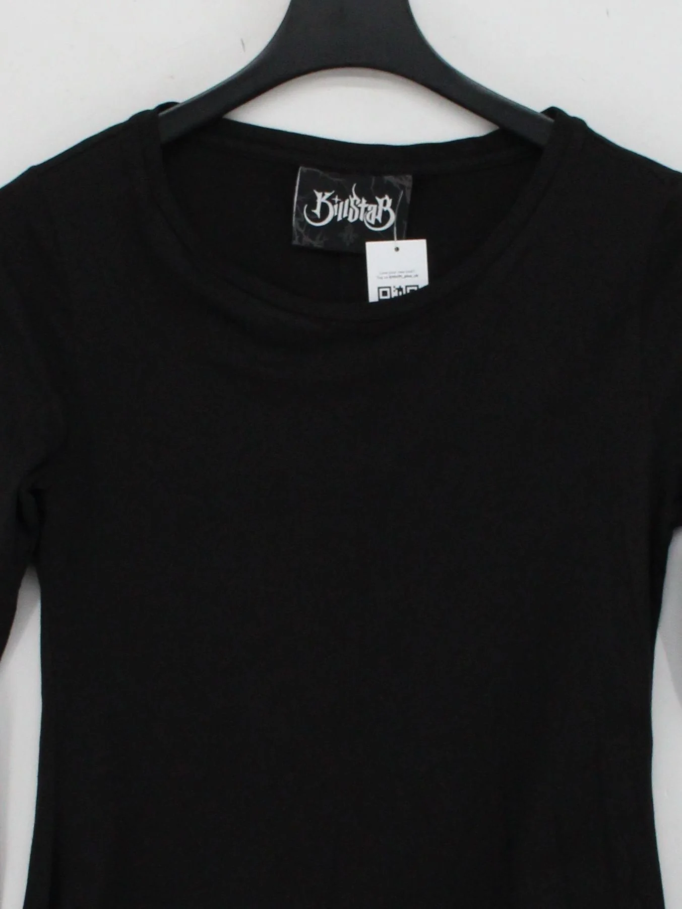 Killstar Women's Top S Black 100% Cotton Long Sleeve Round Neck Tunic - Image 3