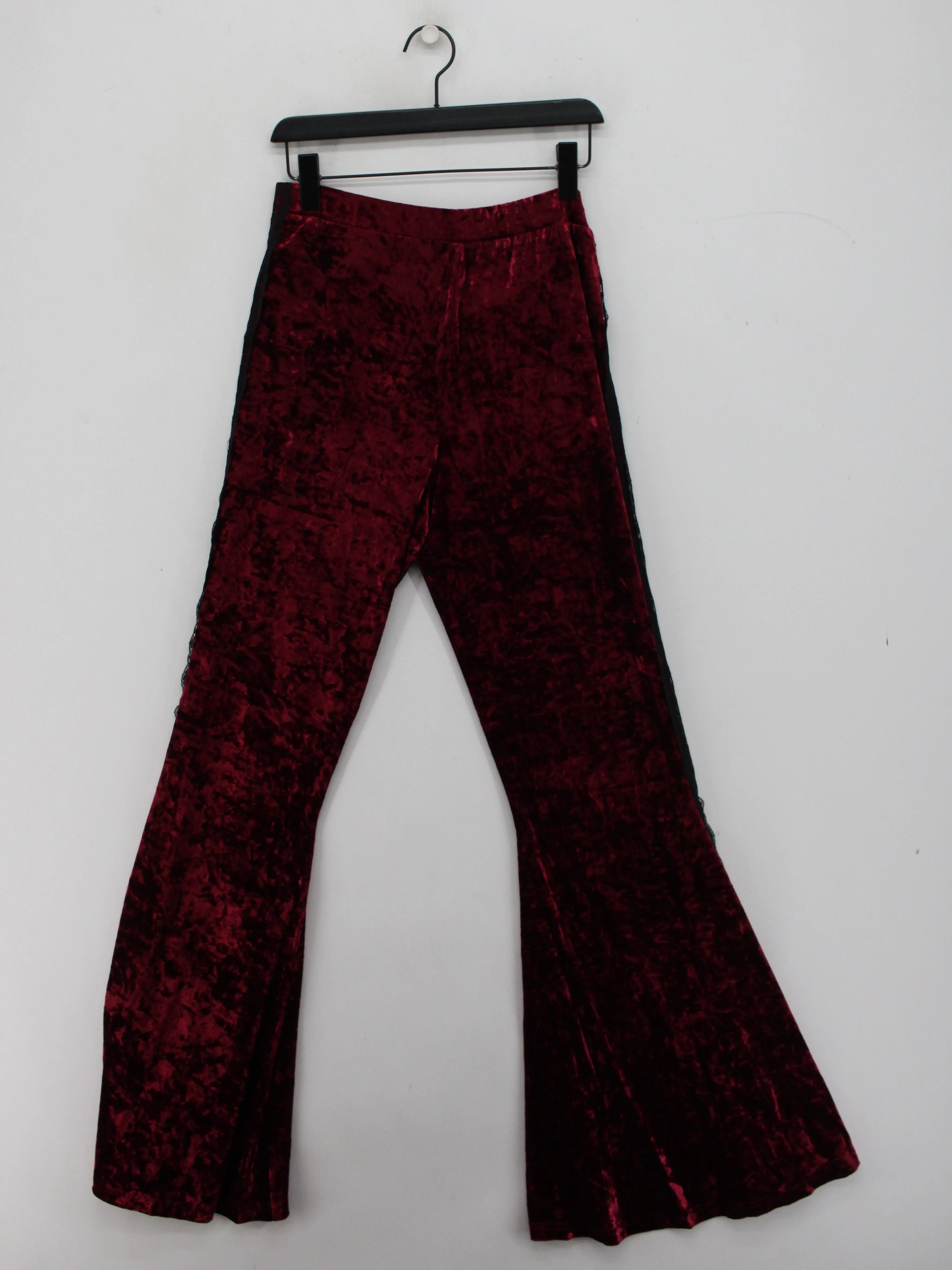 Killstar Women's Trousers M Red 100% Polyester Flared Sweatpants - Image 2