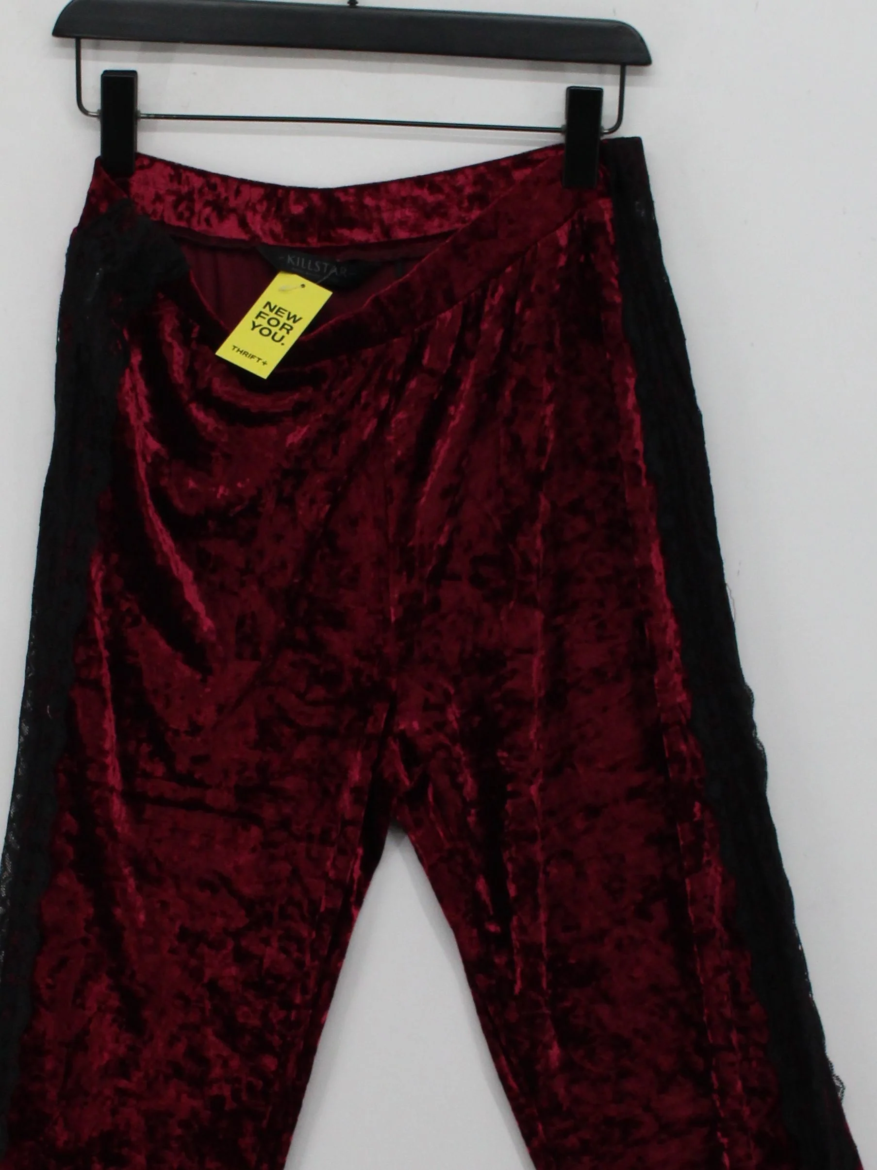 Killstar Women's Trousers M Red 100% Polyester Flared Sweatpants - Image 3