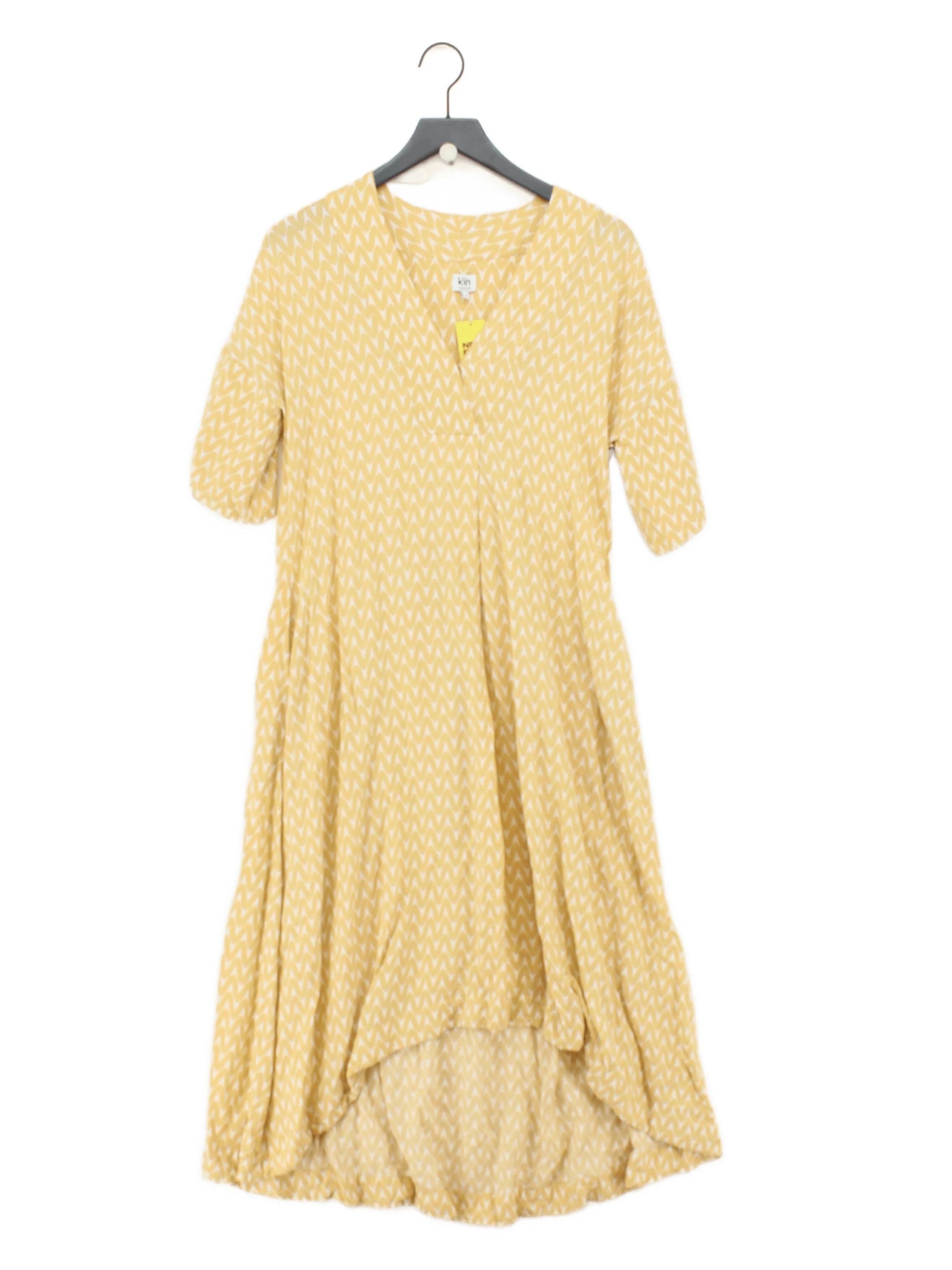Kin by John Lewis T-Shirt Midi Dress UK12 in Yellow
