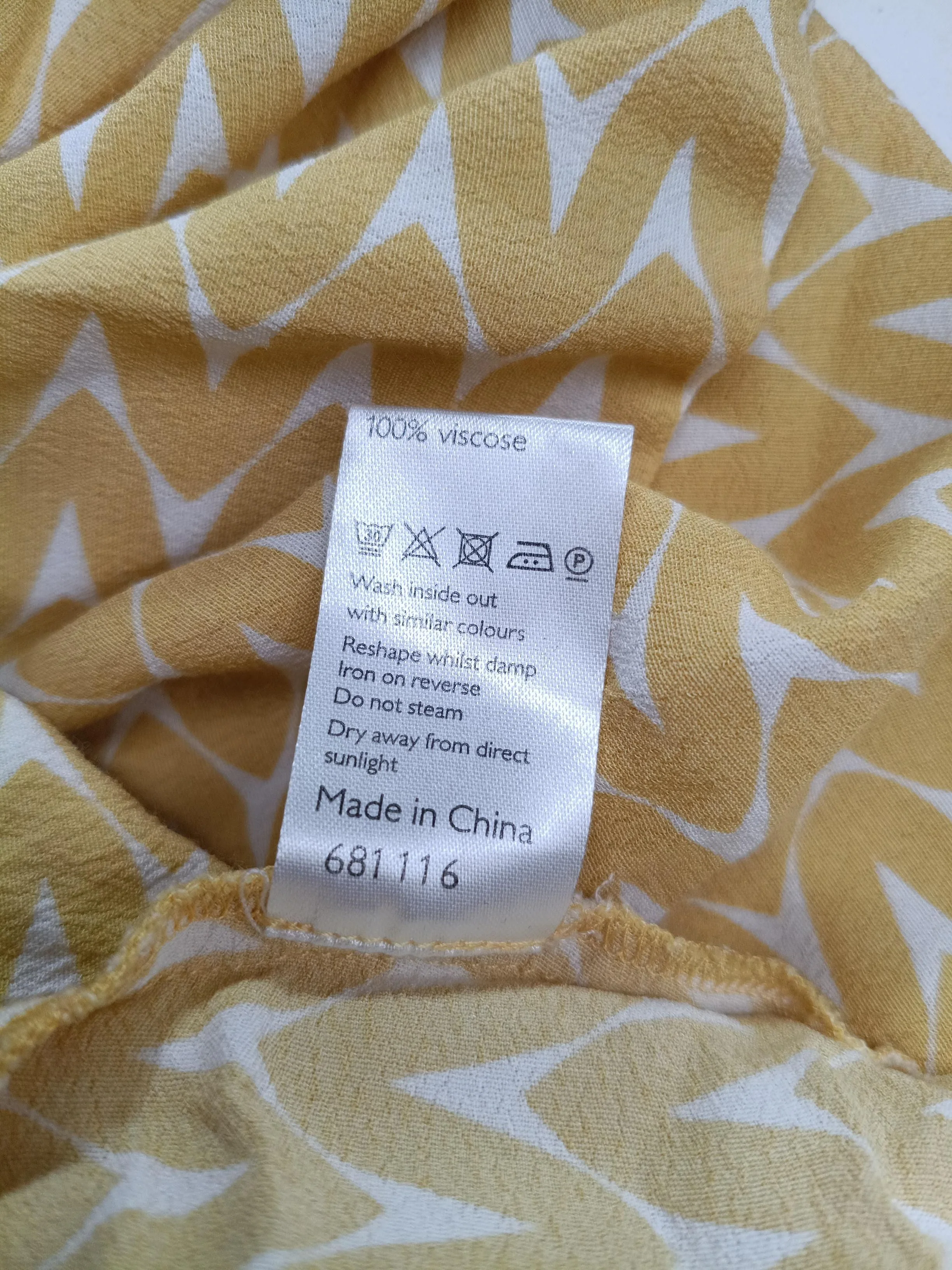 Kin by John Lewis T-Shirt Midi Dress UK12 in Yellow - Image 7