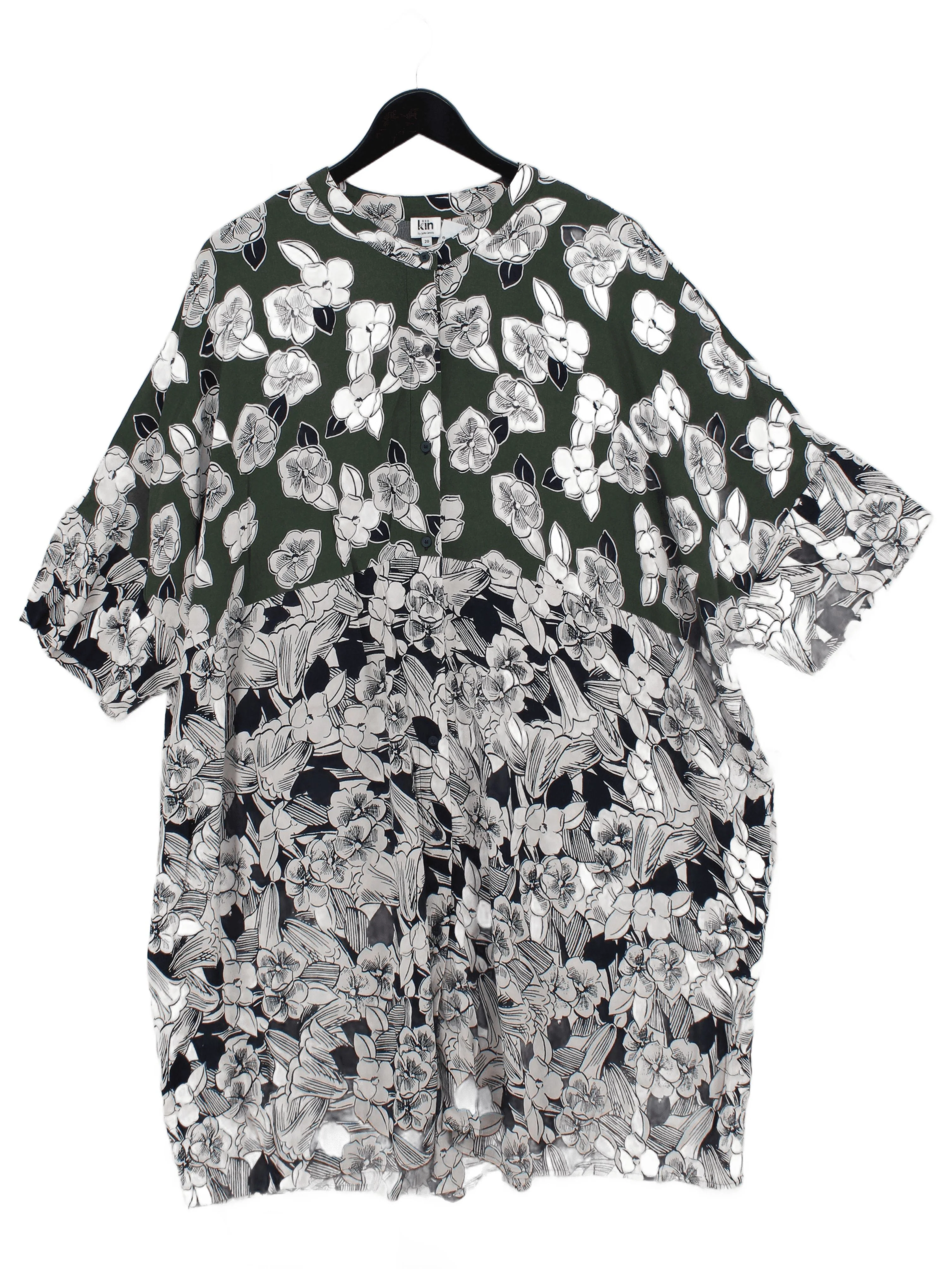 Kin By John Lewis Women's Shirt UK 20 Multi 100% Viscose Basic