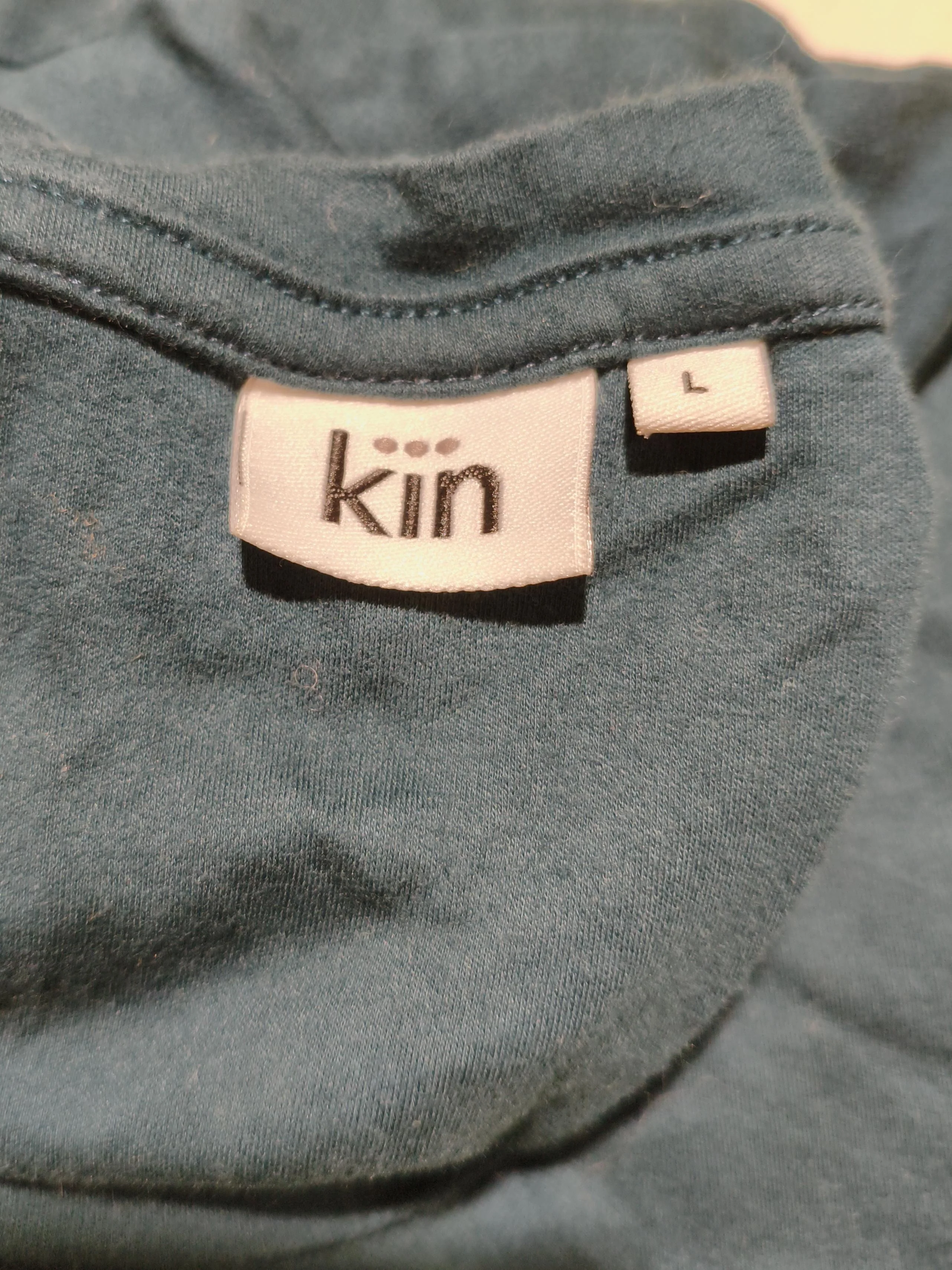 Kin Men's T-Shirt L Blue 100% Cotton Basic - Image 5