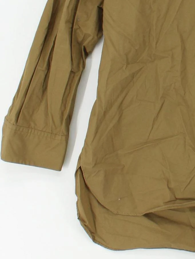 Kin Women's Shirt UK 12 Tan 100% Cotton Long Sleeve Collared Basic - Image 4