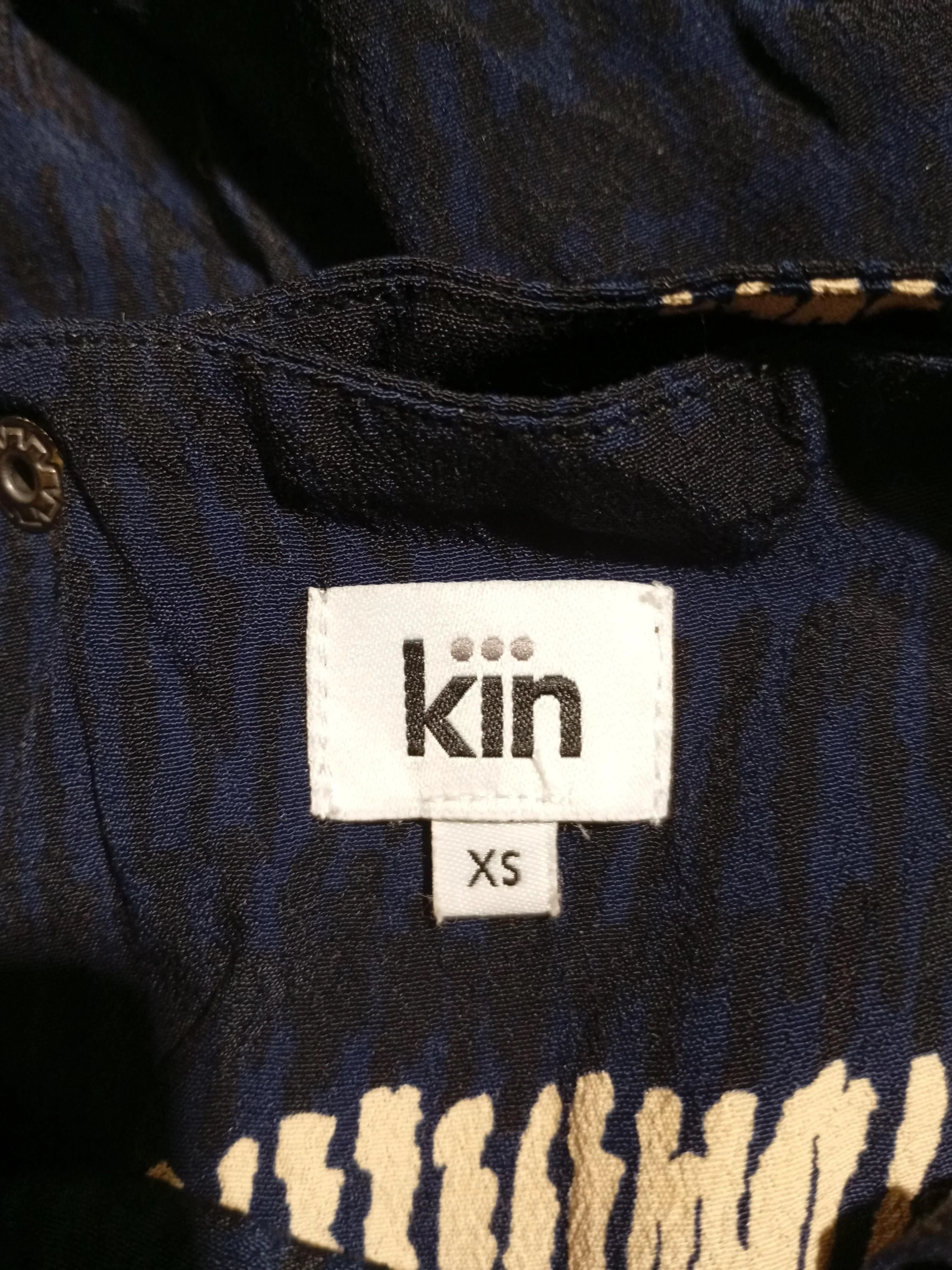 Kin Women's Top XS Blue 100% Viscose Short Sleeve Round Neck Basic - Image 5