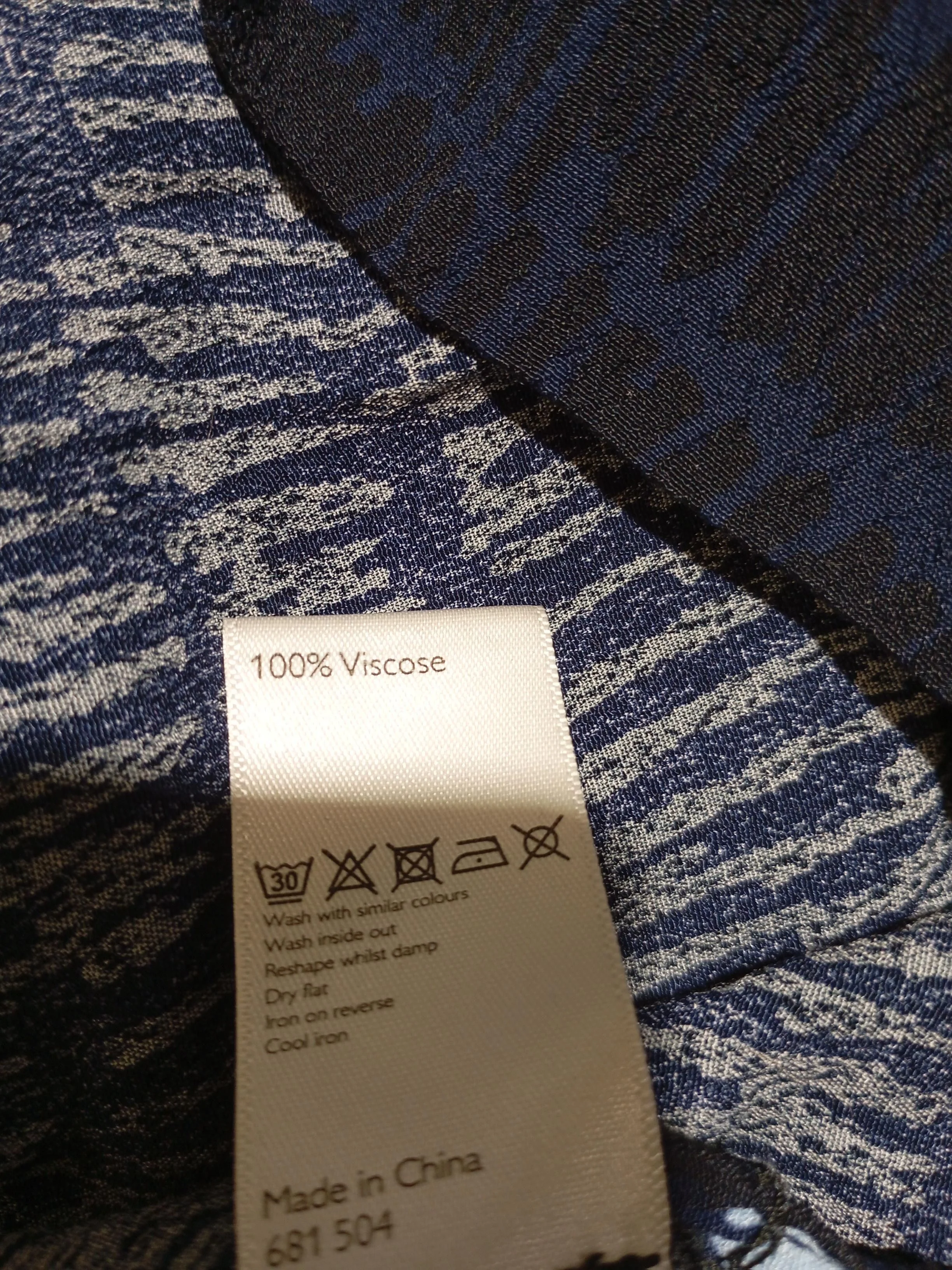 Kin Women's Top XS Blue 100% Viscose Short Sleeve Round Neck Basic - Image 6