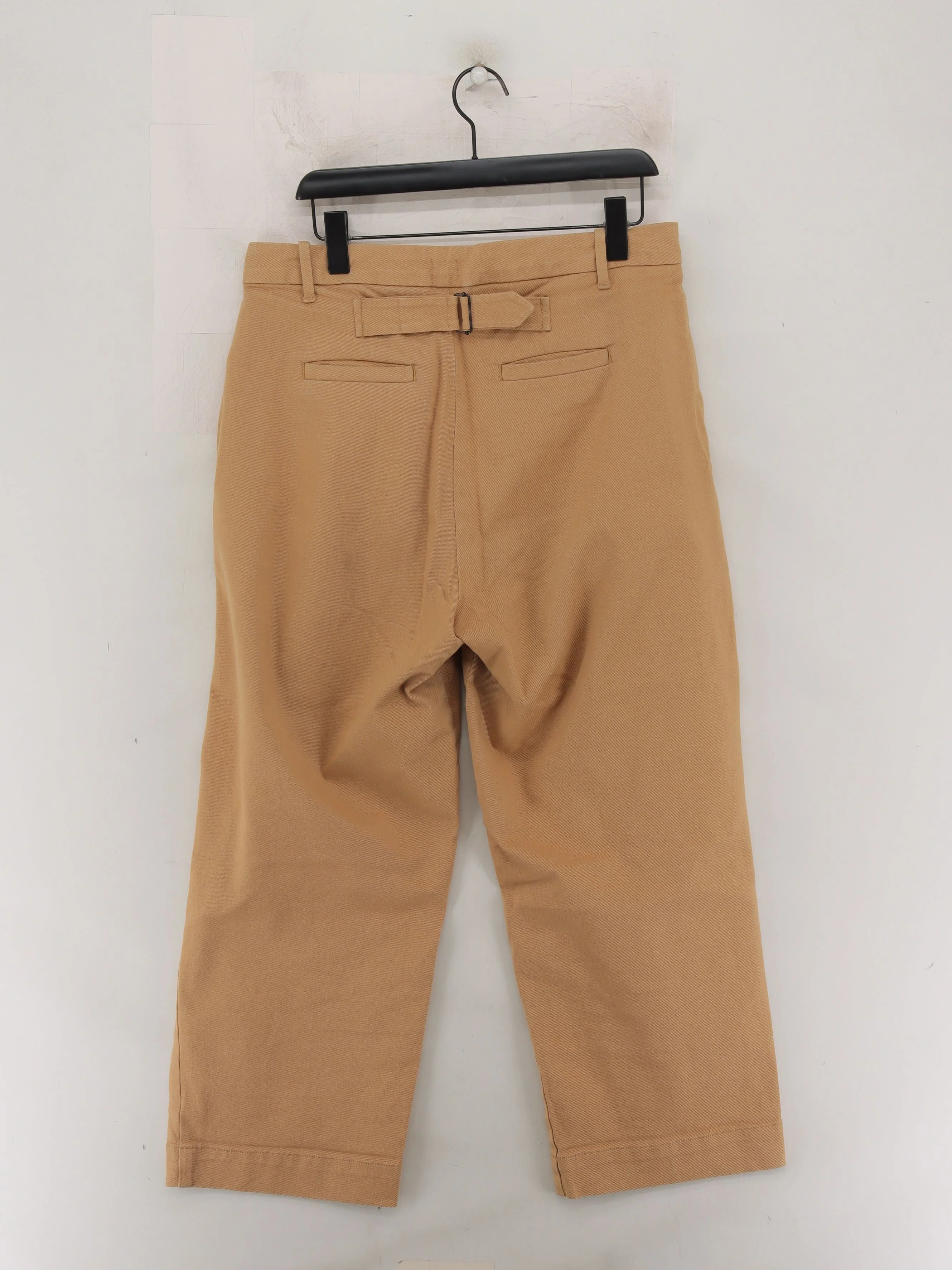 Kin Women's Trousers UK 14 Tan Cotton with Elastane Tapered Chino - Image 2