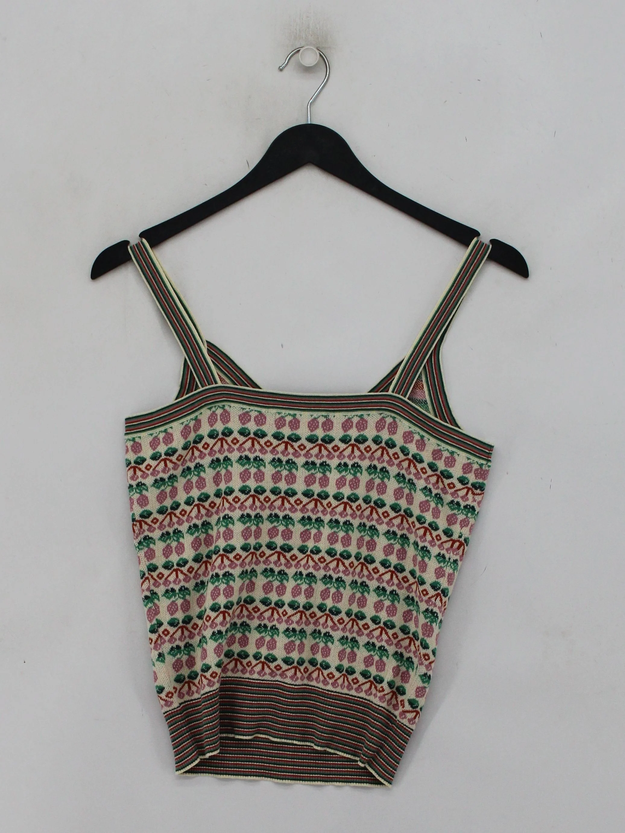 King Louie Women's Top S Multi 100% Cotton Sleeveless V-Neck Basic - Image 2