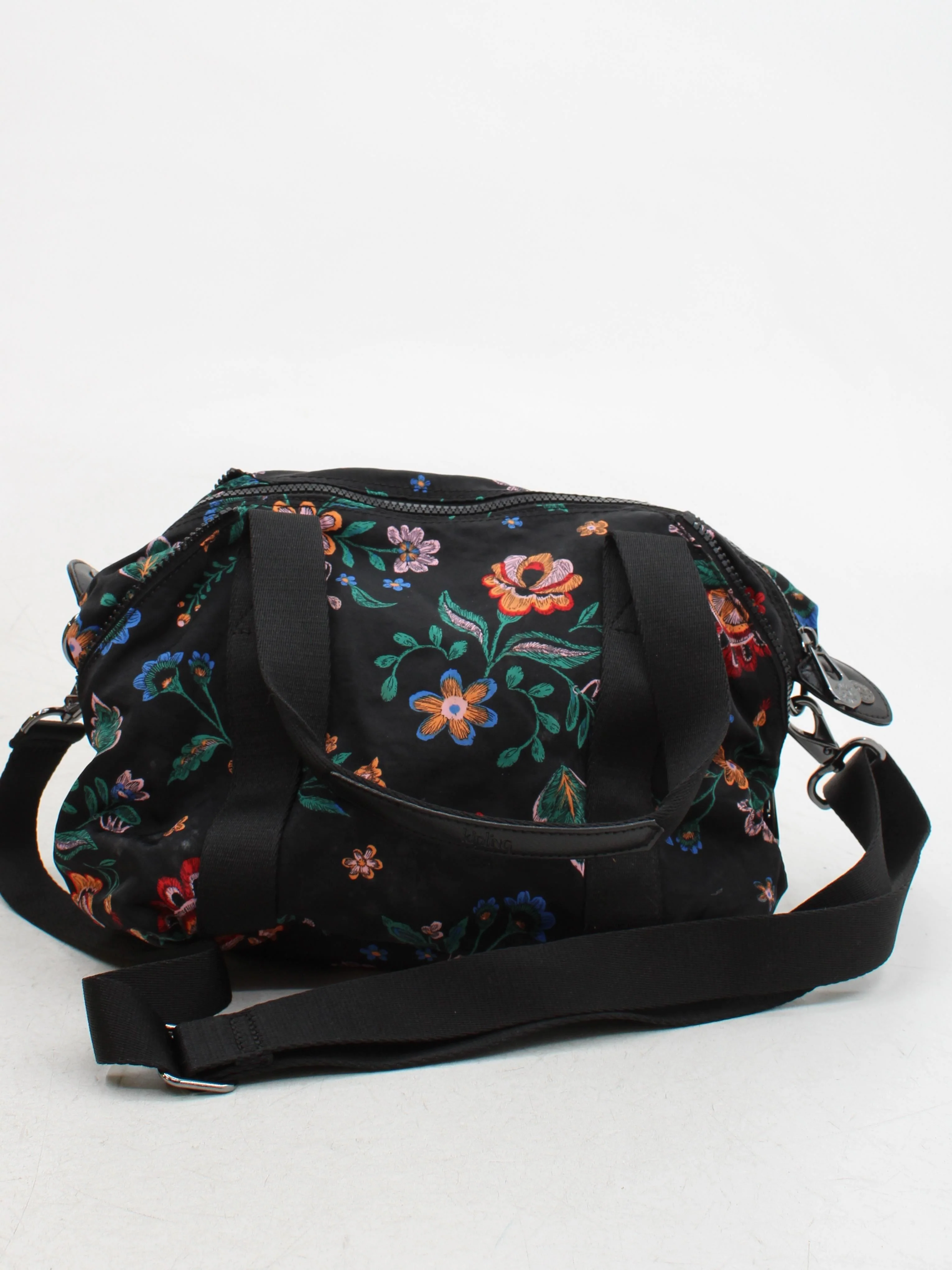 Kipling Women's Bag Black Floral Polyamide with Polyester Shoulder Bag - Image 2