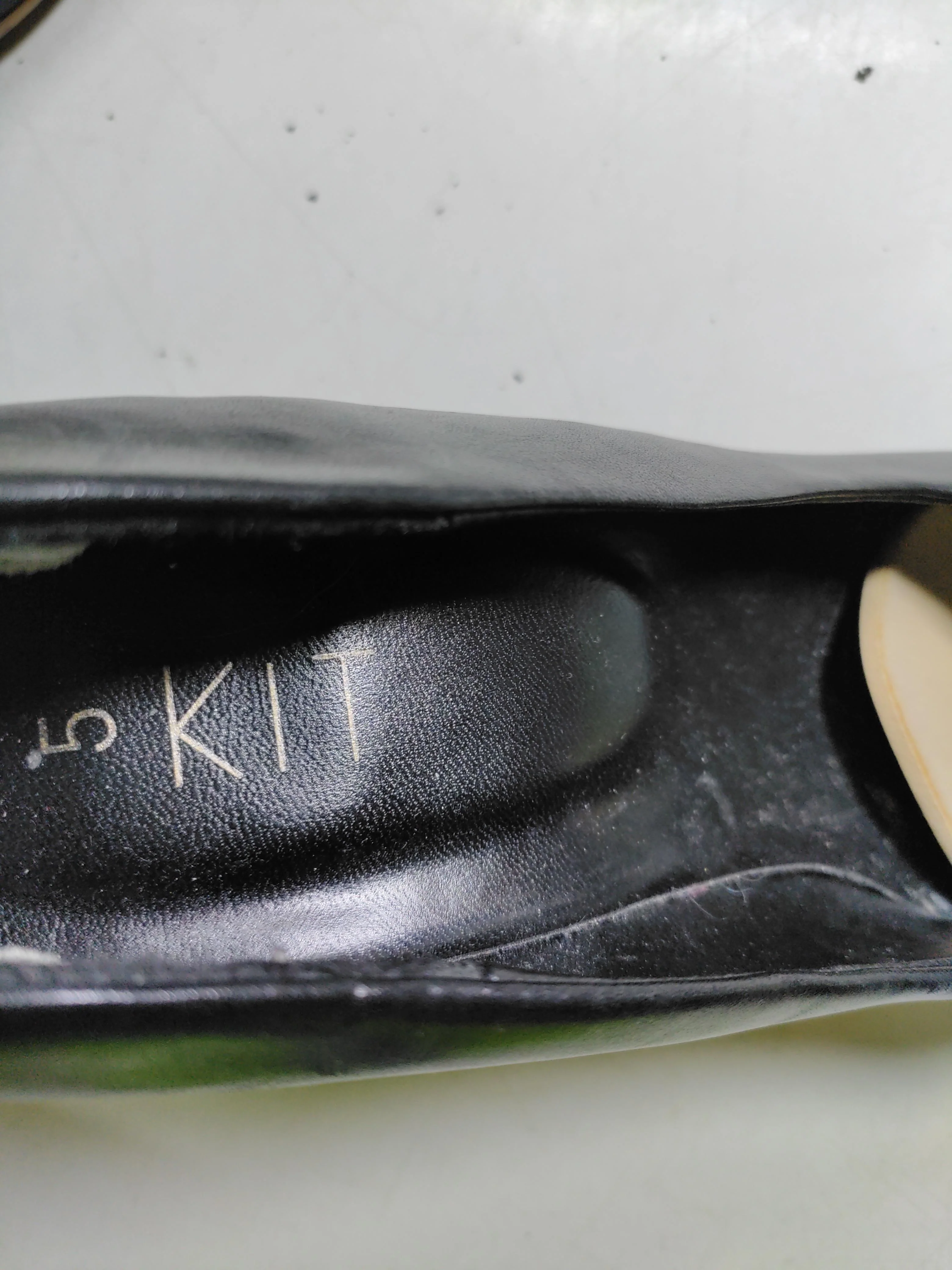 Kit Women's Heels UK 5 Black 100% Leather Court - Image 10