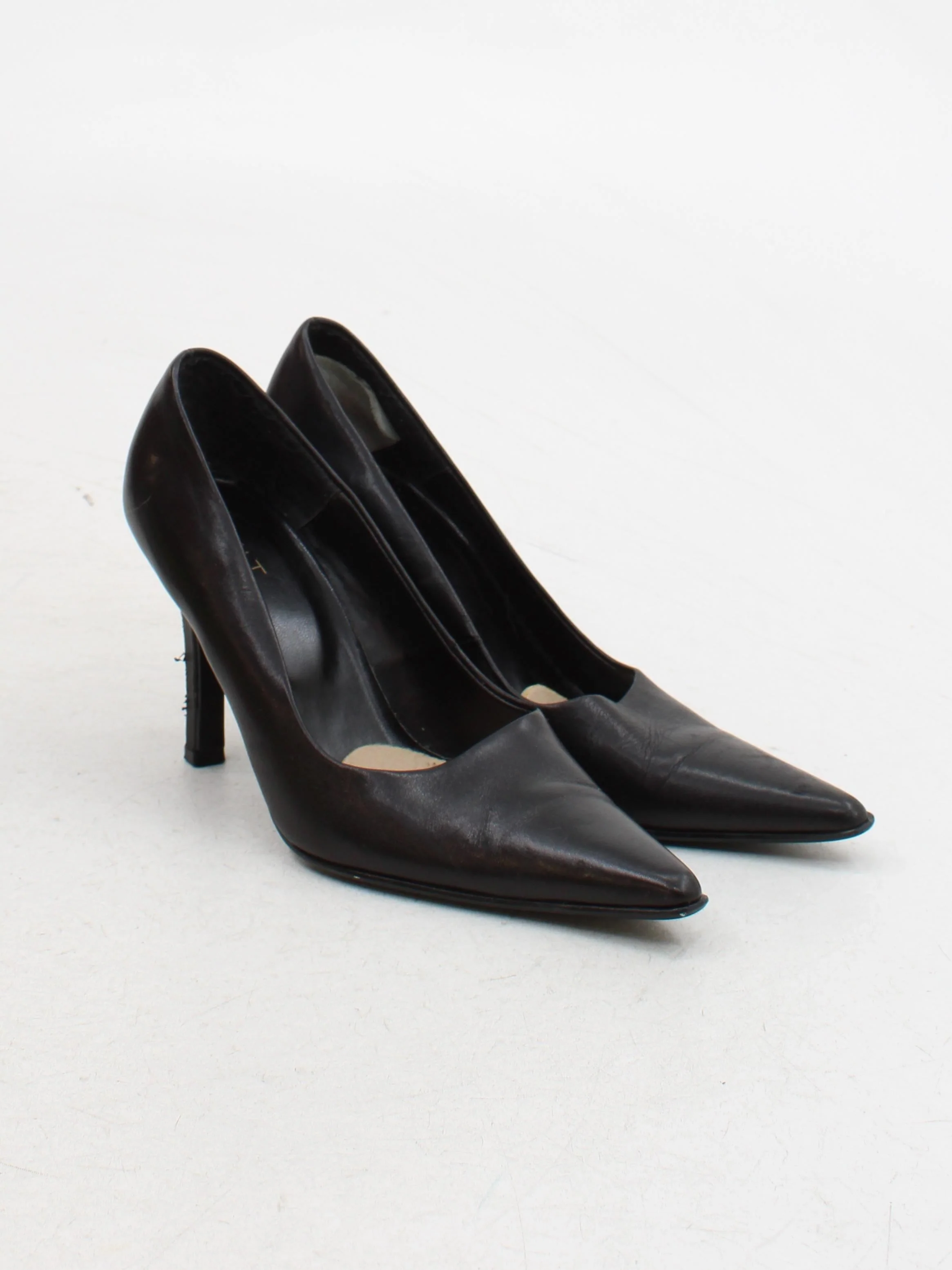 Kit Women's Heels UK 5 Black 100% Leather Court - Image 4