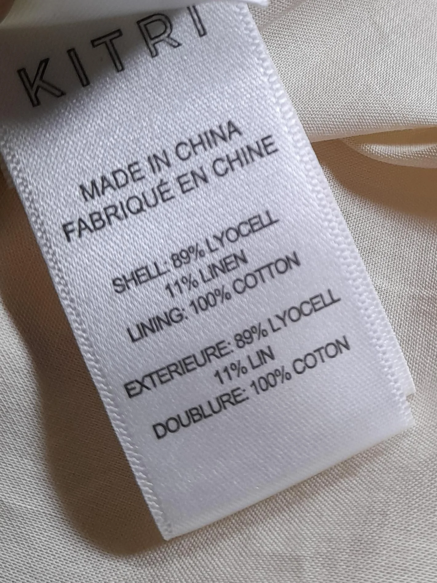 kitri Mini Dress UK12 in Cream - Image 6