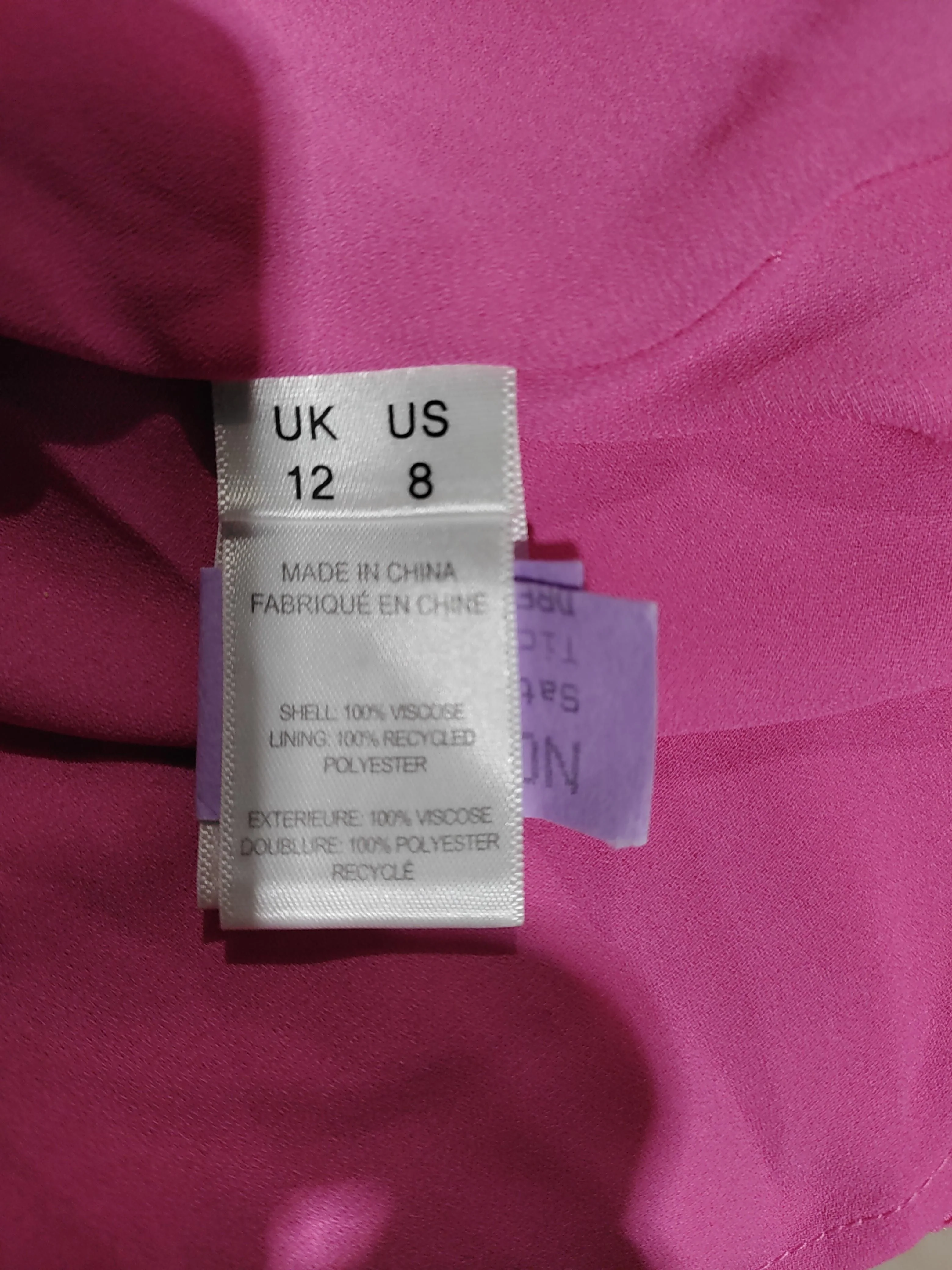 kitri Mini Dress UK12 in Pink - Image 6