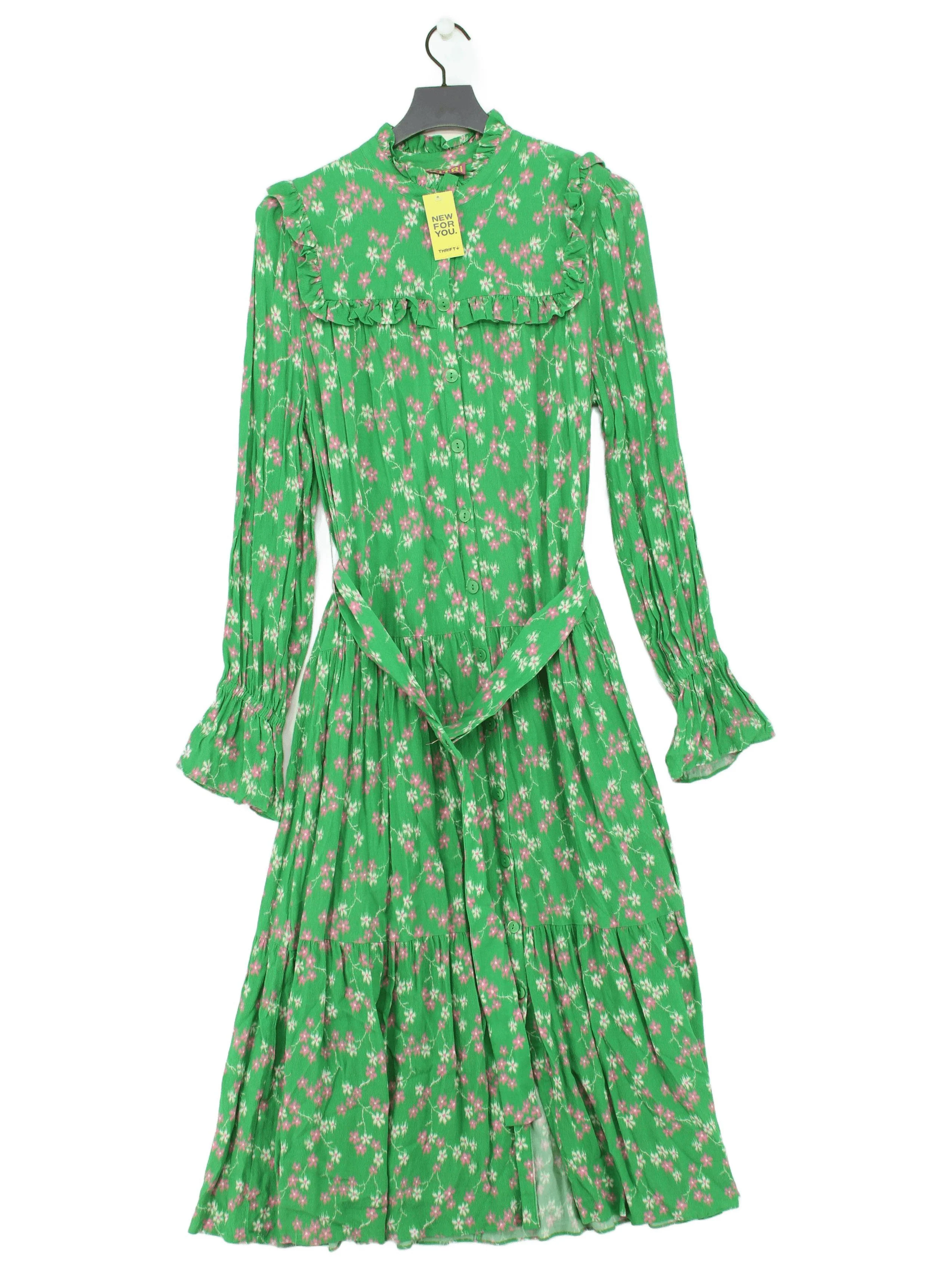 kitri Shirt Midi Dress UK16 in Green
