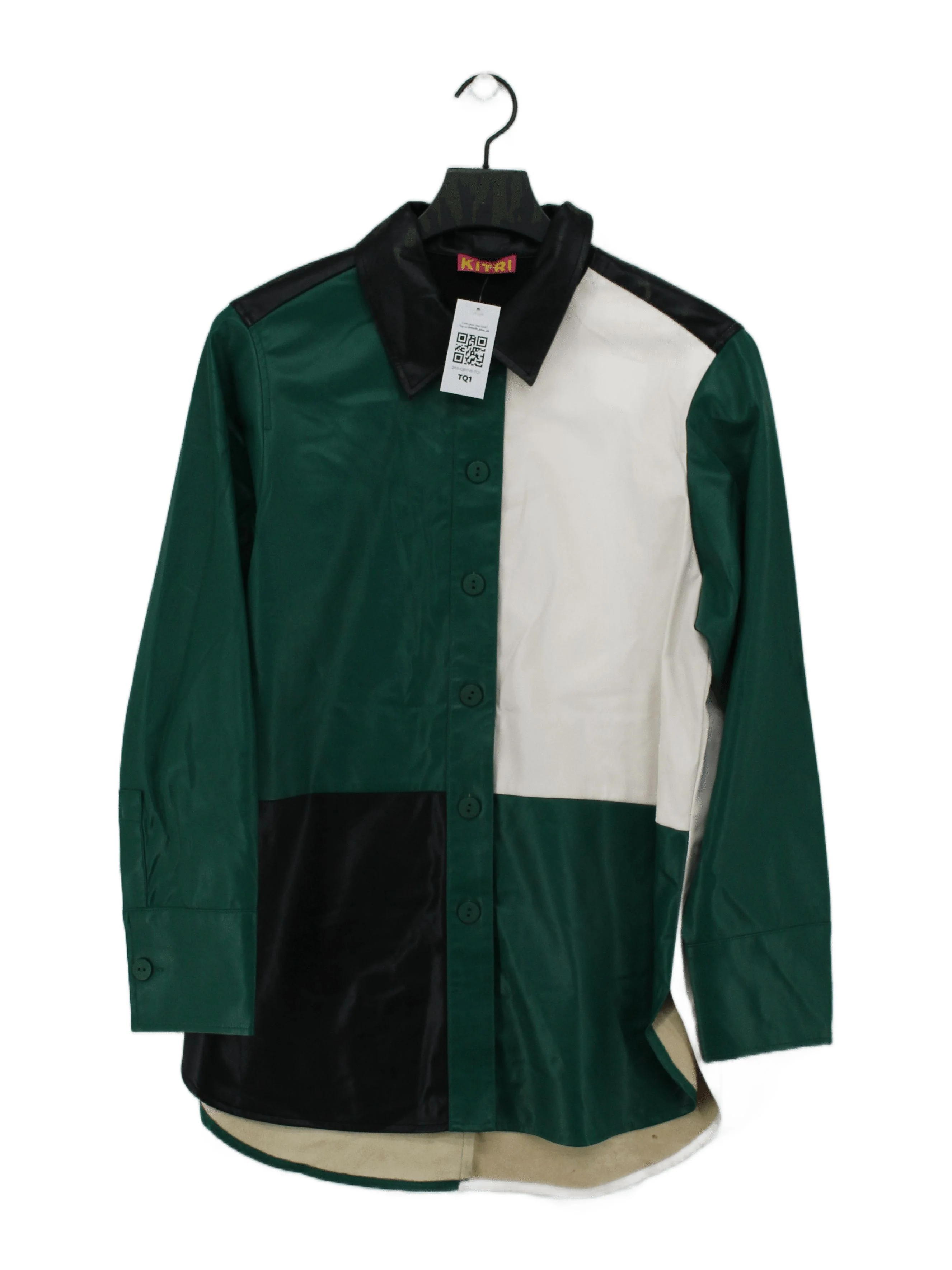Kitri Women's Shirt S Multi Faux Leather with Polyester Basic