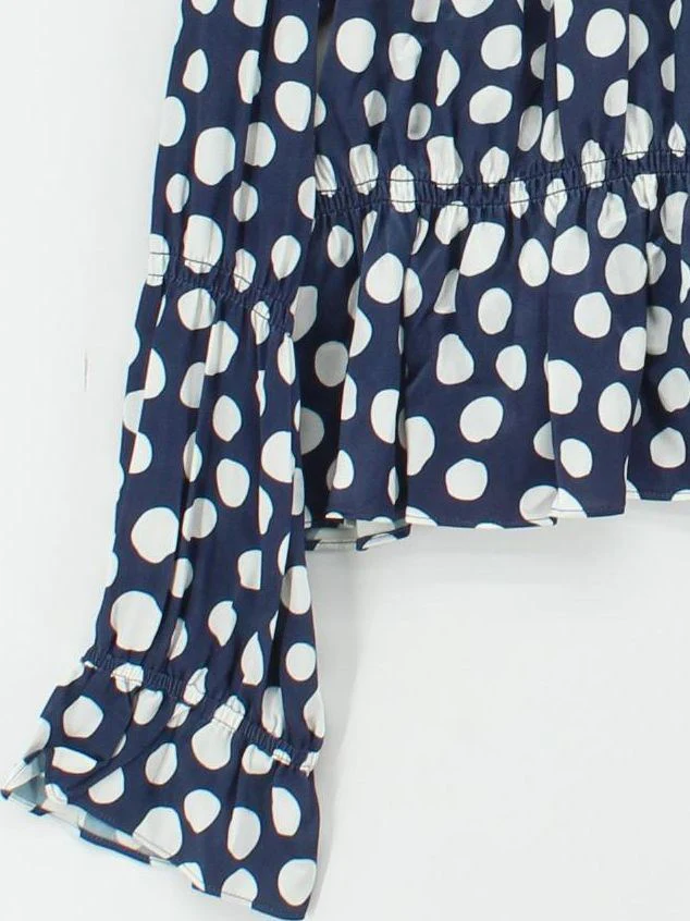 Kitri Women's Top UK 14 Blue Viscose with Rayon Basic - Image 4