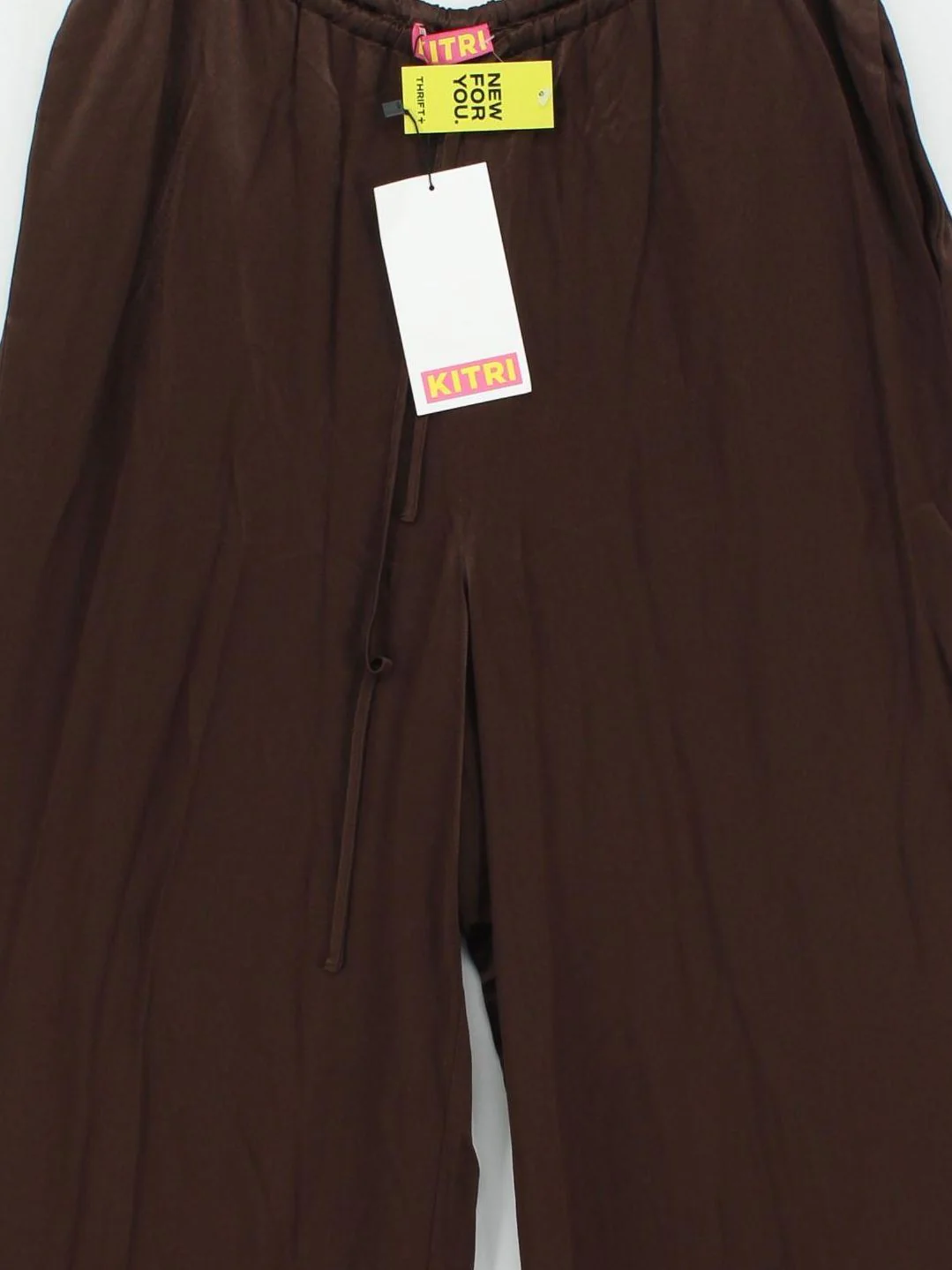 Kitri Women's Trousers UK 14 Brown Viscose with Rayon Capri New with tags - Image 3