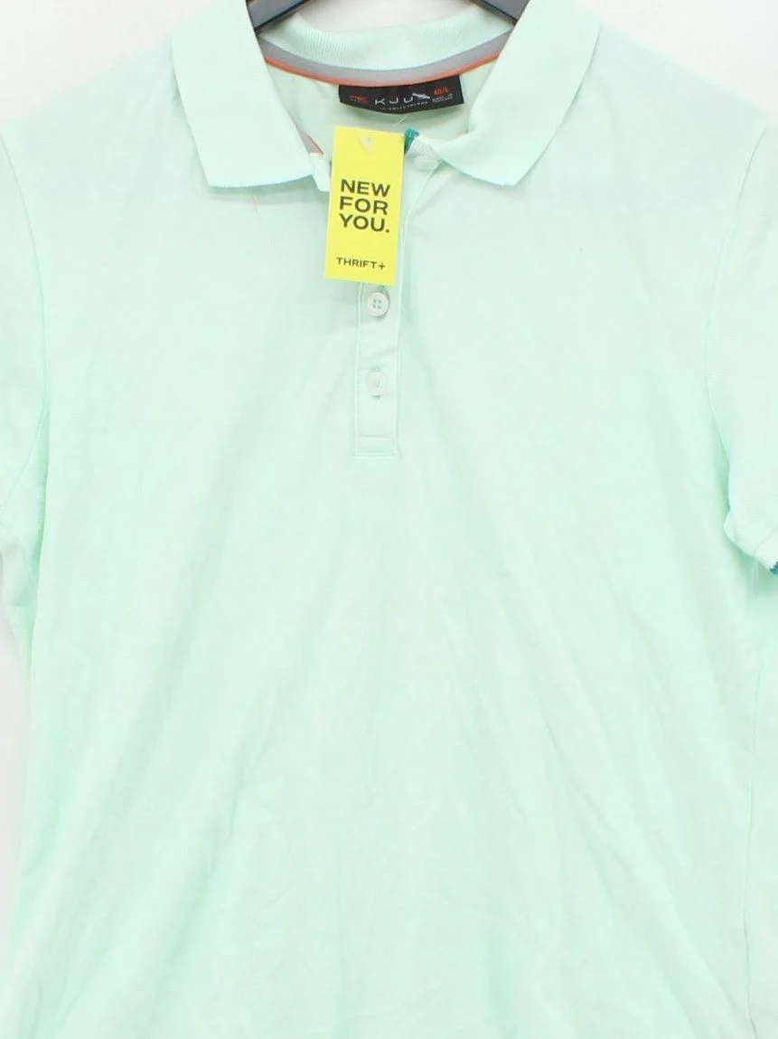 KJUS Men's Polo L Green Polyamide with Cotton Basic - Image 3