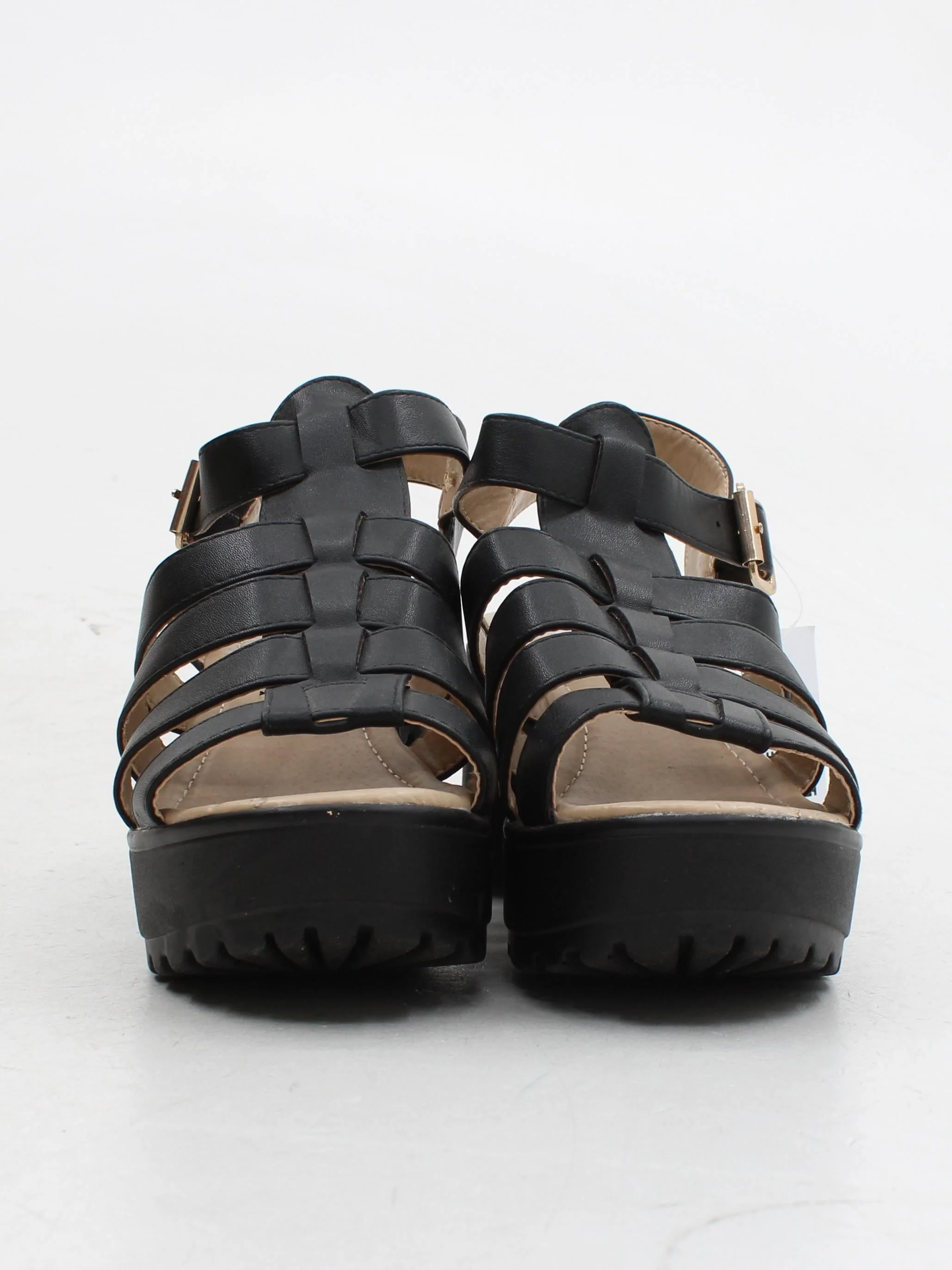Koi Footwear Women's Sandals UK 6.5 Black 100% Faux Leather Gladiator - Image 2