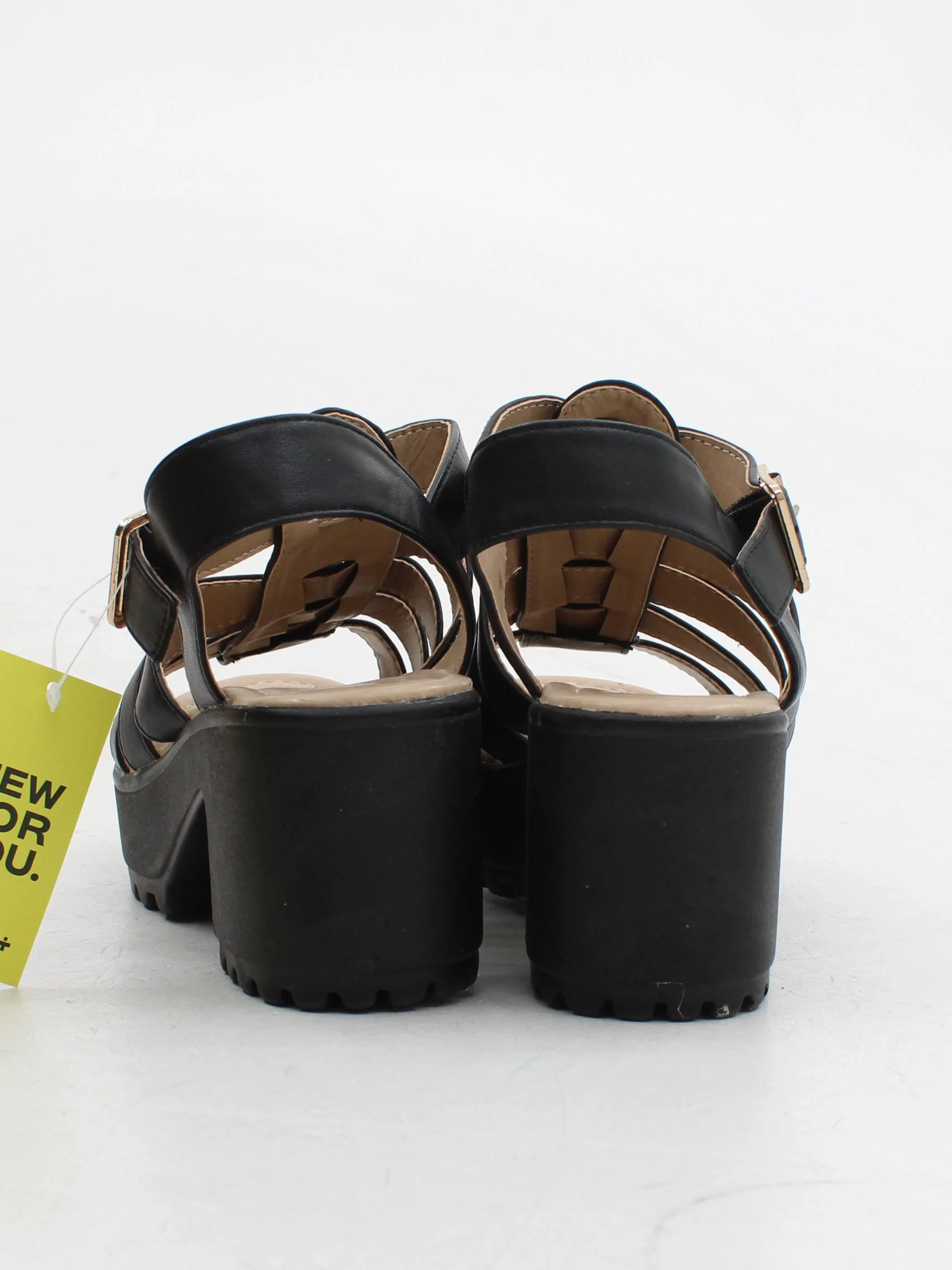 Koi Footwear Women's Sandals UK 6.5 Black 100% Faux Leather Gladiator - Image 3