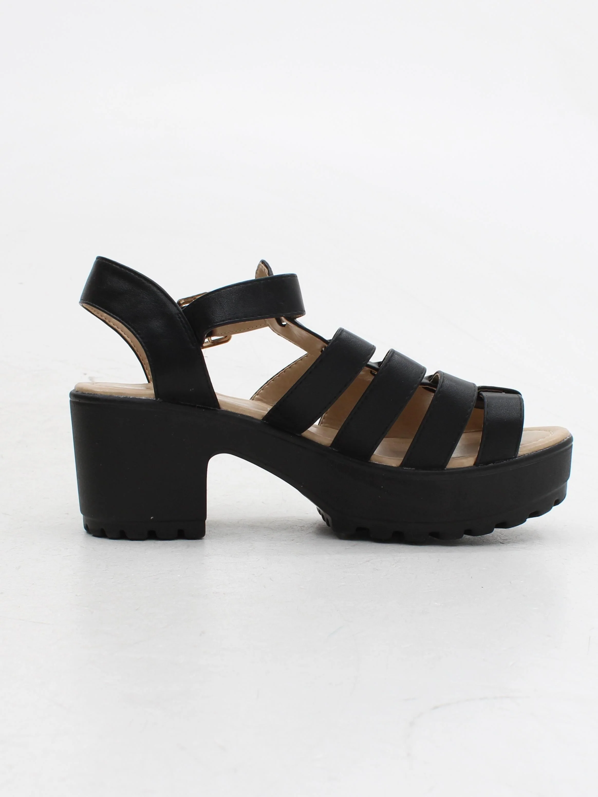 Koi Footwear Women's Sandals UK 6.5 Black 100% Faux Leather Gladiator - Image 5
