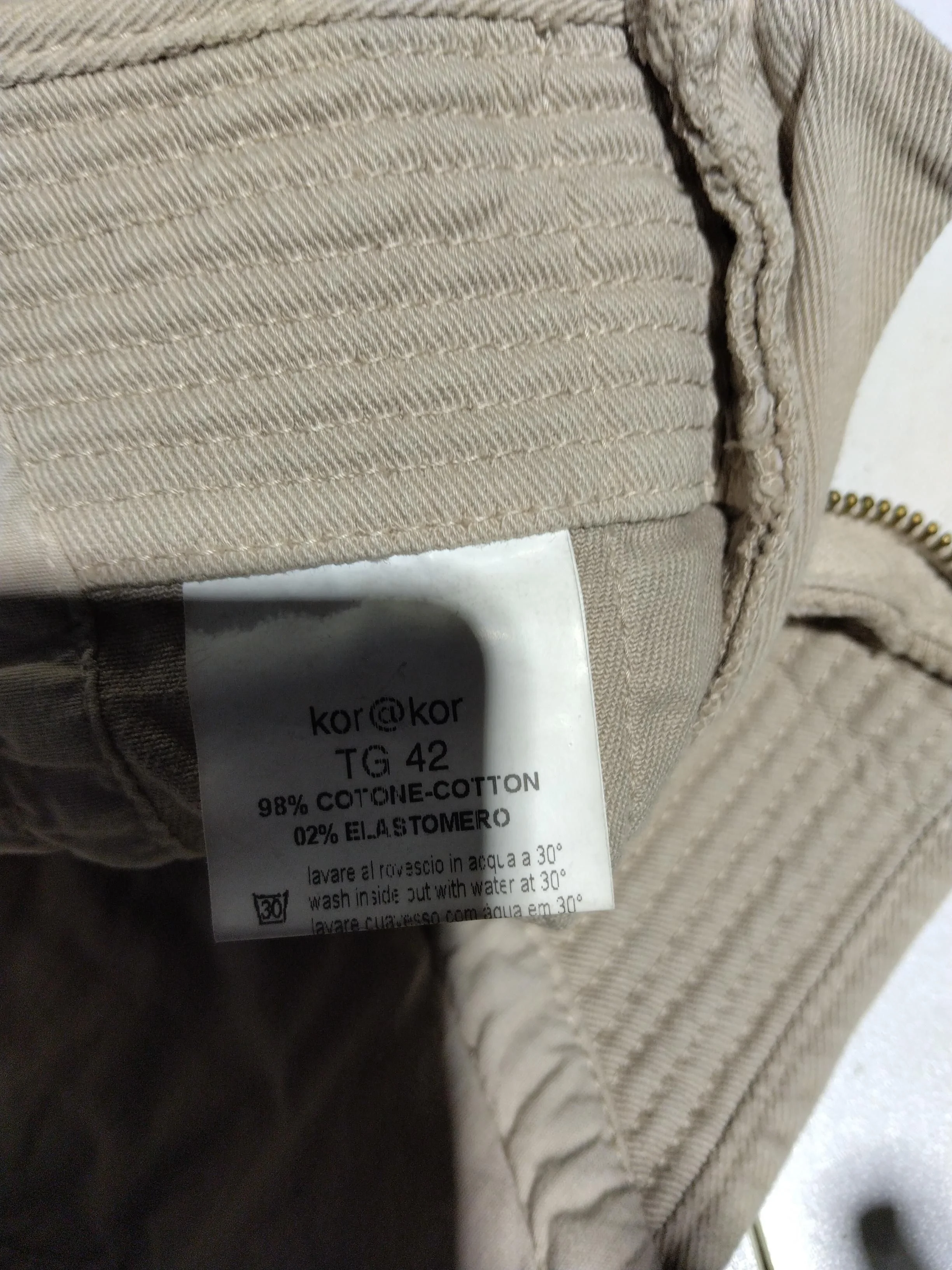 Kor Kor Women's Mini Skirt UK 10 Tan Cotton with Elastane Short Mini - Image 6