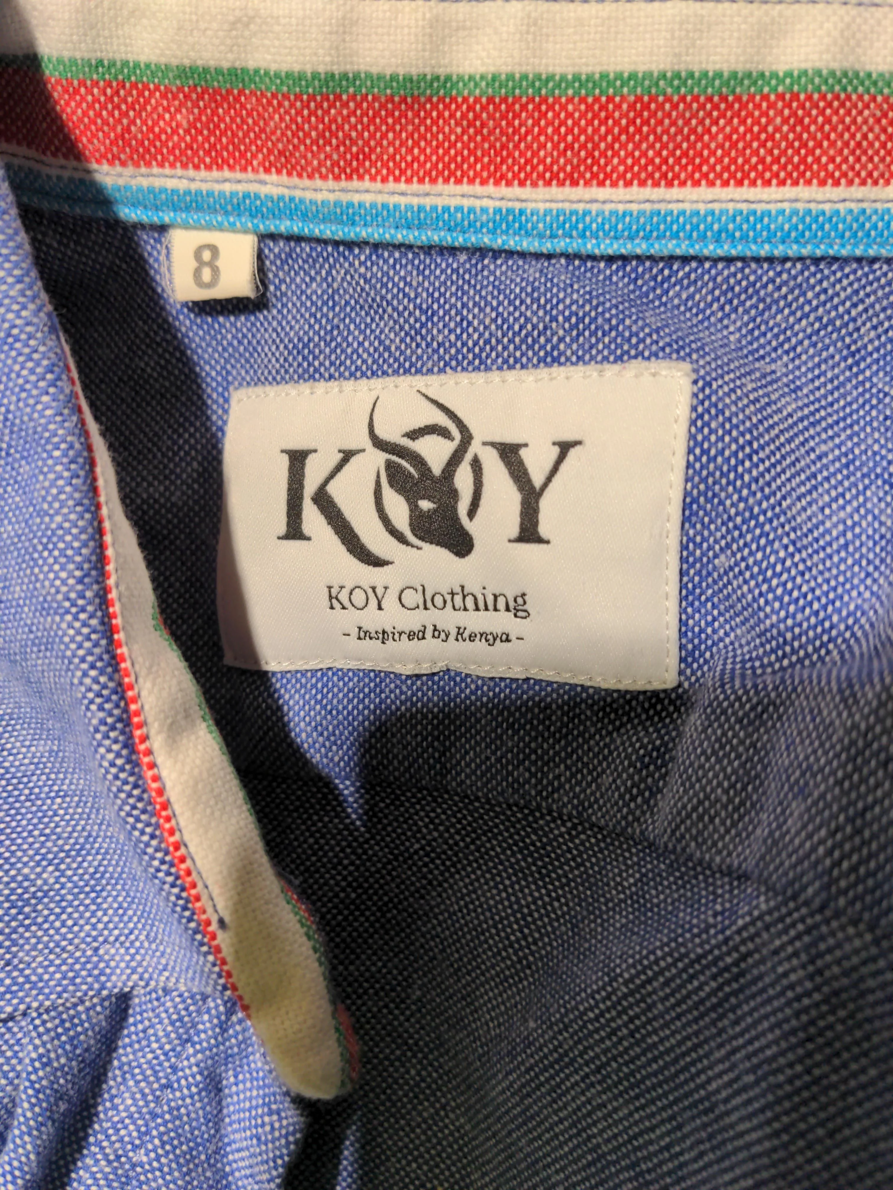 Koy Clothing Women's Shirt UK 8 Blue 100% Cotton Long Sleeve Collared Basic - Image 5