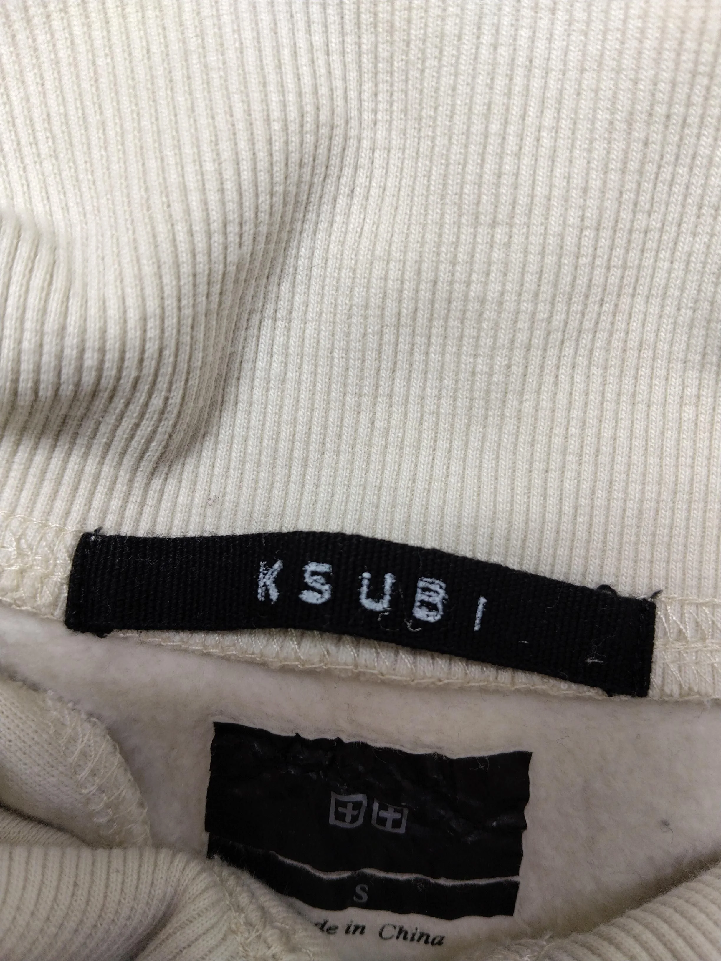 Ksubi Men's Hoodie S Cream 100% Cotton Pullover - Image 6