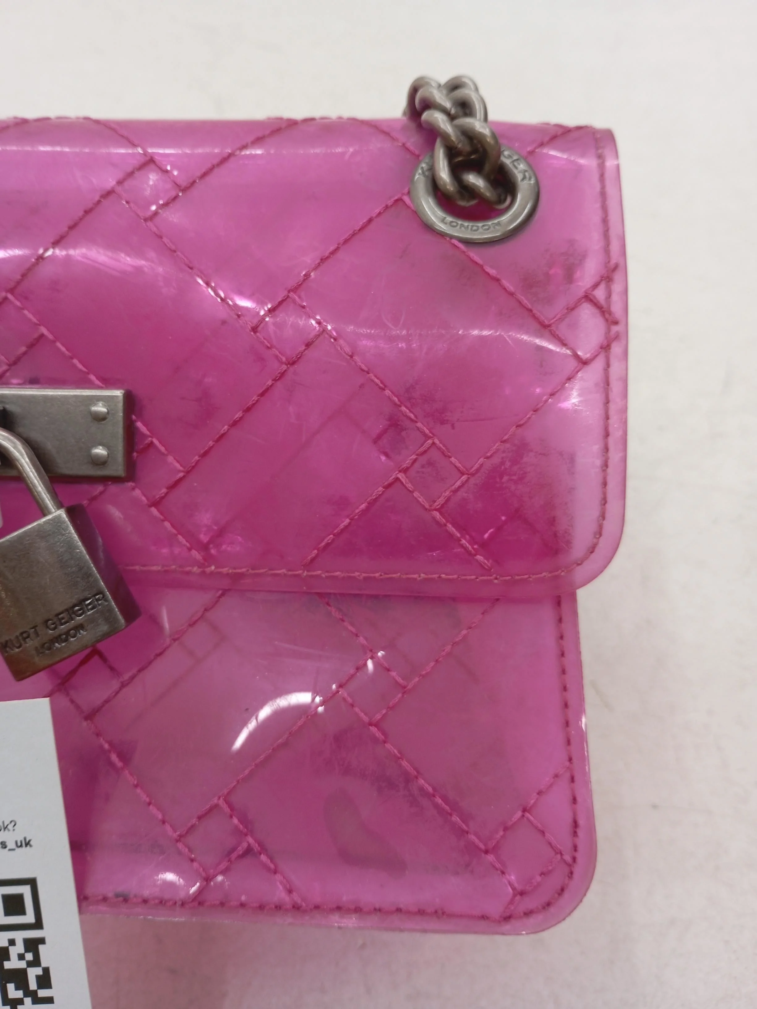 Kurt Geiger Women's Bag Pink Geometric 100% Other Shoulder Bag - Image 3