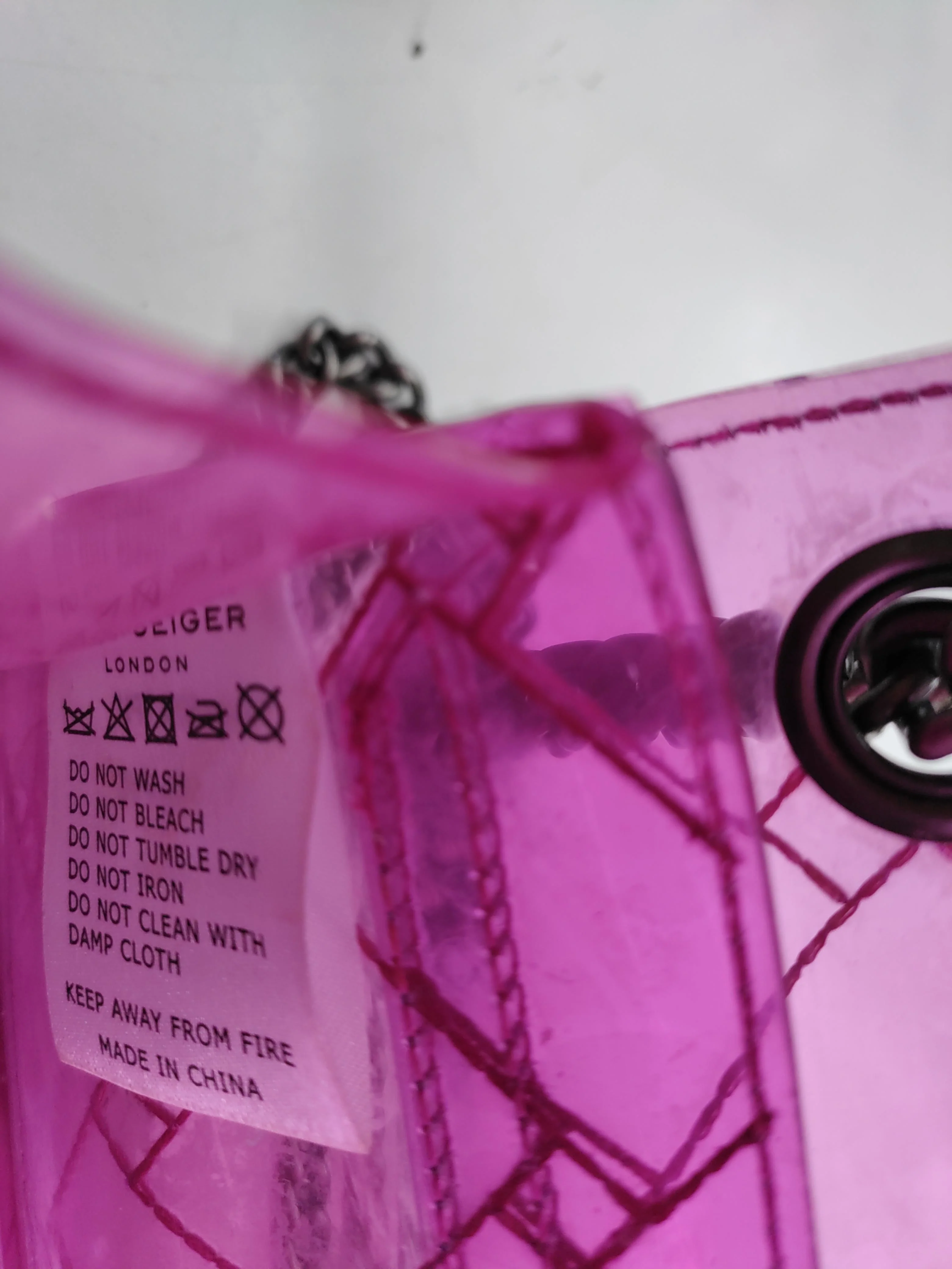 Kurt Geiger Women's Bag Pink Geometric 100% Other Shoulder Bag - Image 7
