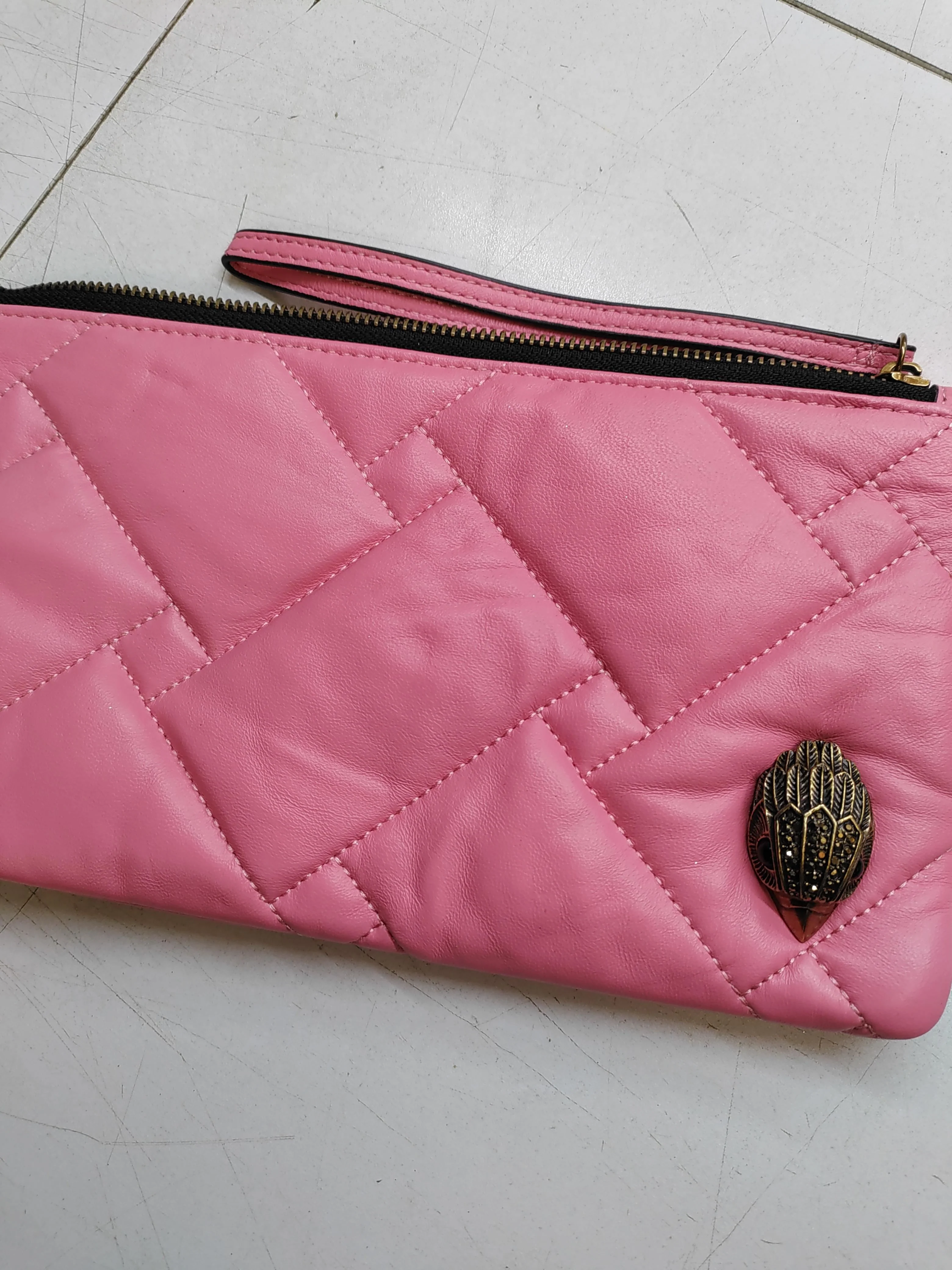 Kurt Geiger Women's Bag Pink Leather with Polyester Clutch - Image 5
