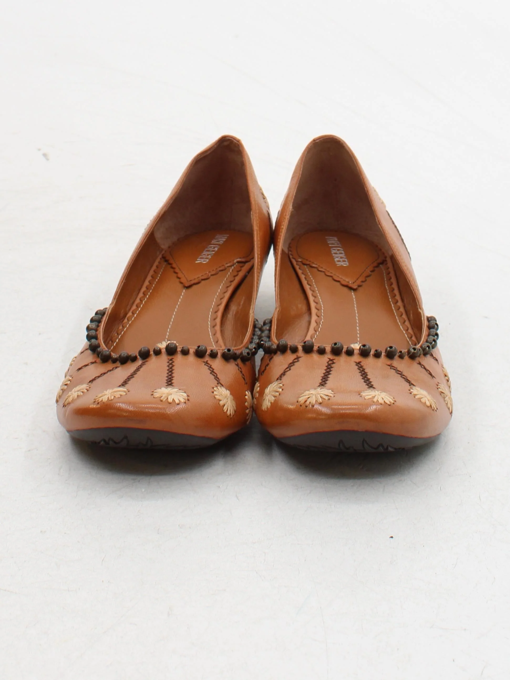 Kurt Geiger Women's Flat Shoes UK 7 Brown 100% Leather Ballet - Image 2