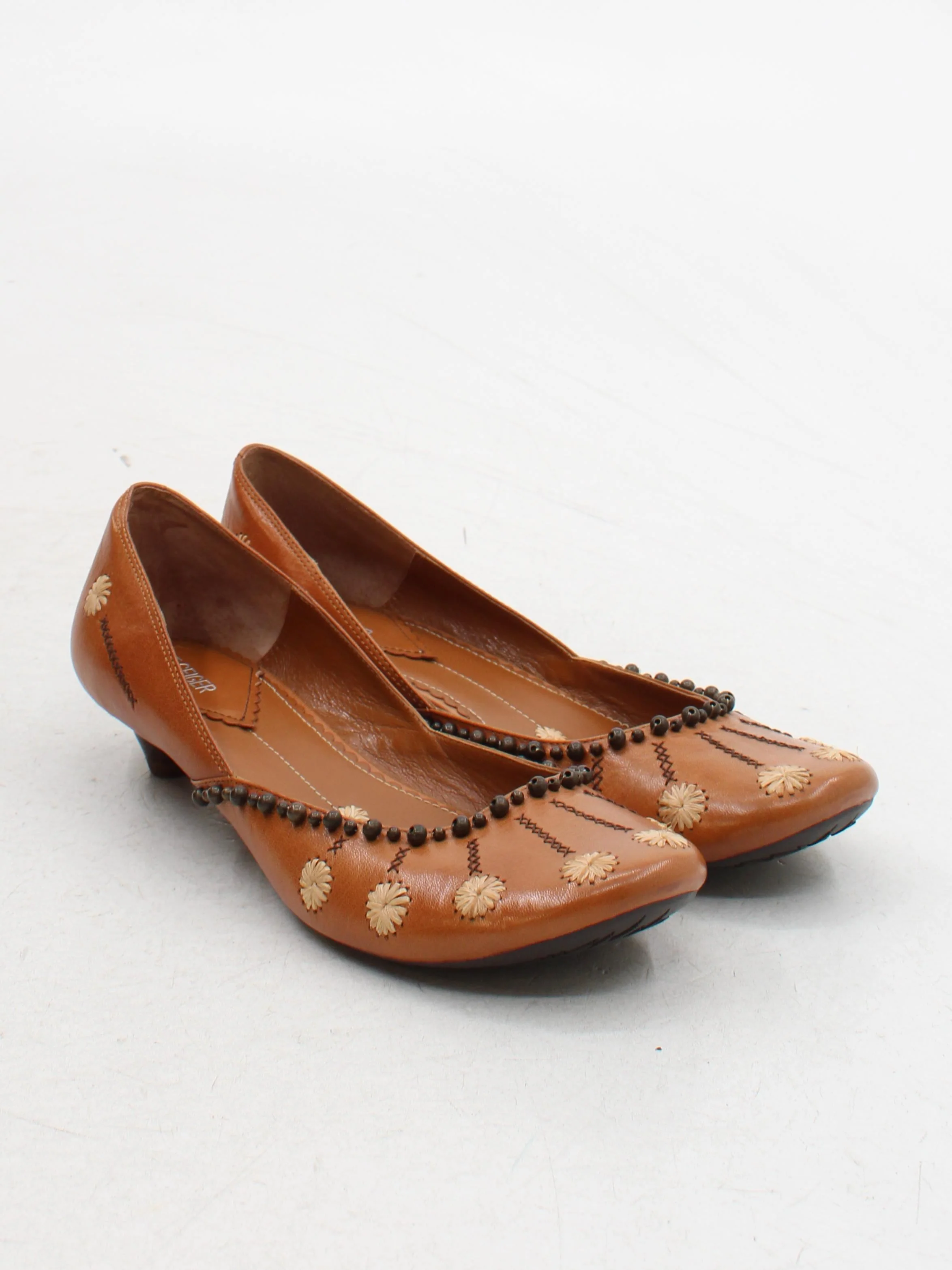 Kurt Geiger Women's Flat Shoes UK 7 Brown 100% Leather Ballet - Image 4