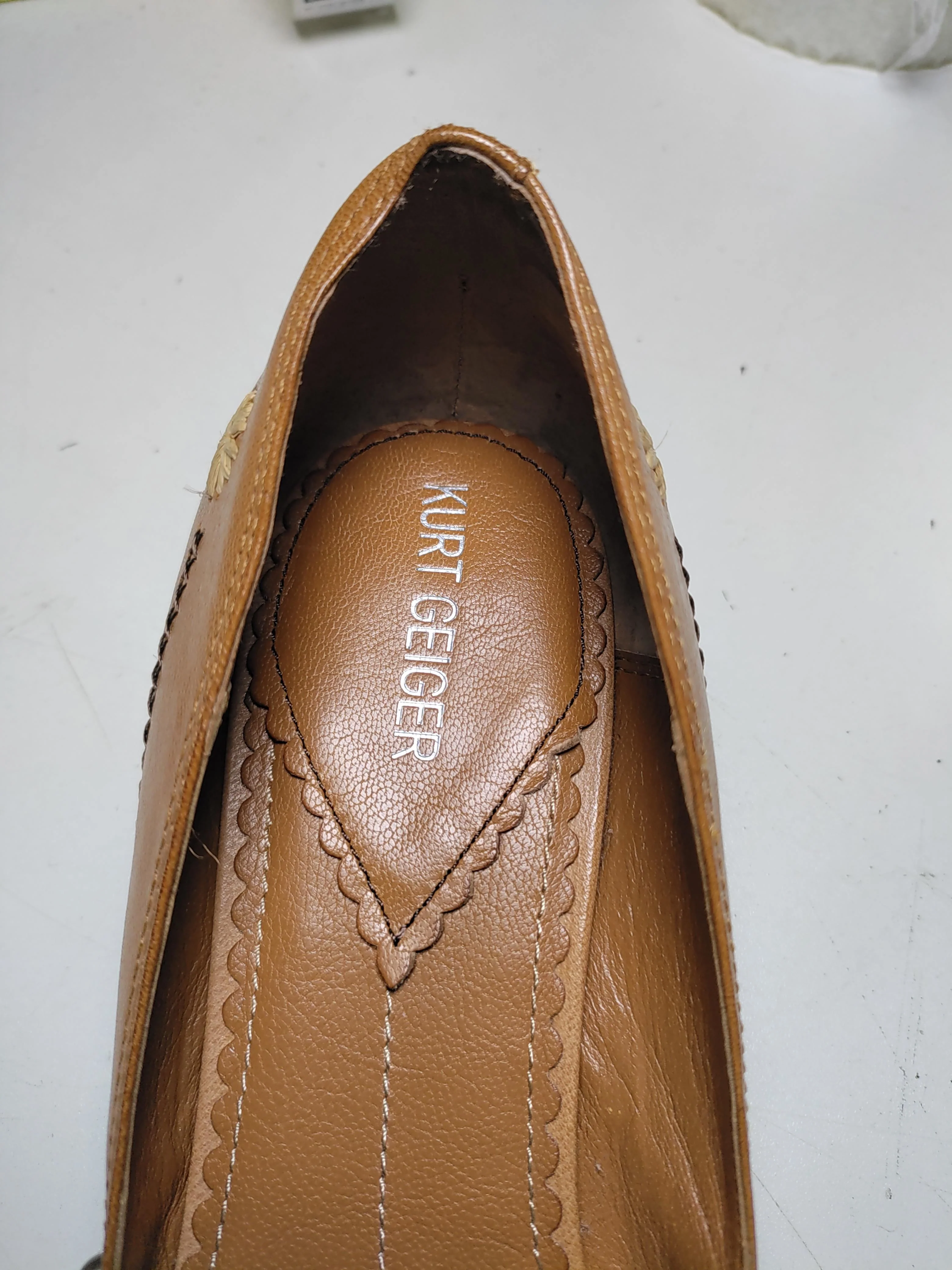 Kurt Geiger Women's Flat Shoes UK 7 Brown 100% Leather Ballet - Image 8