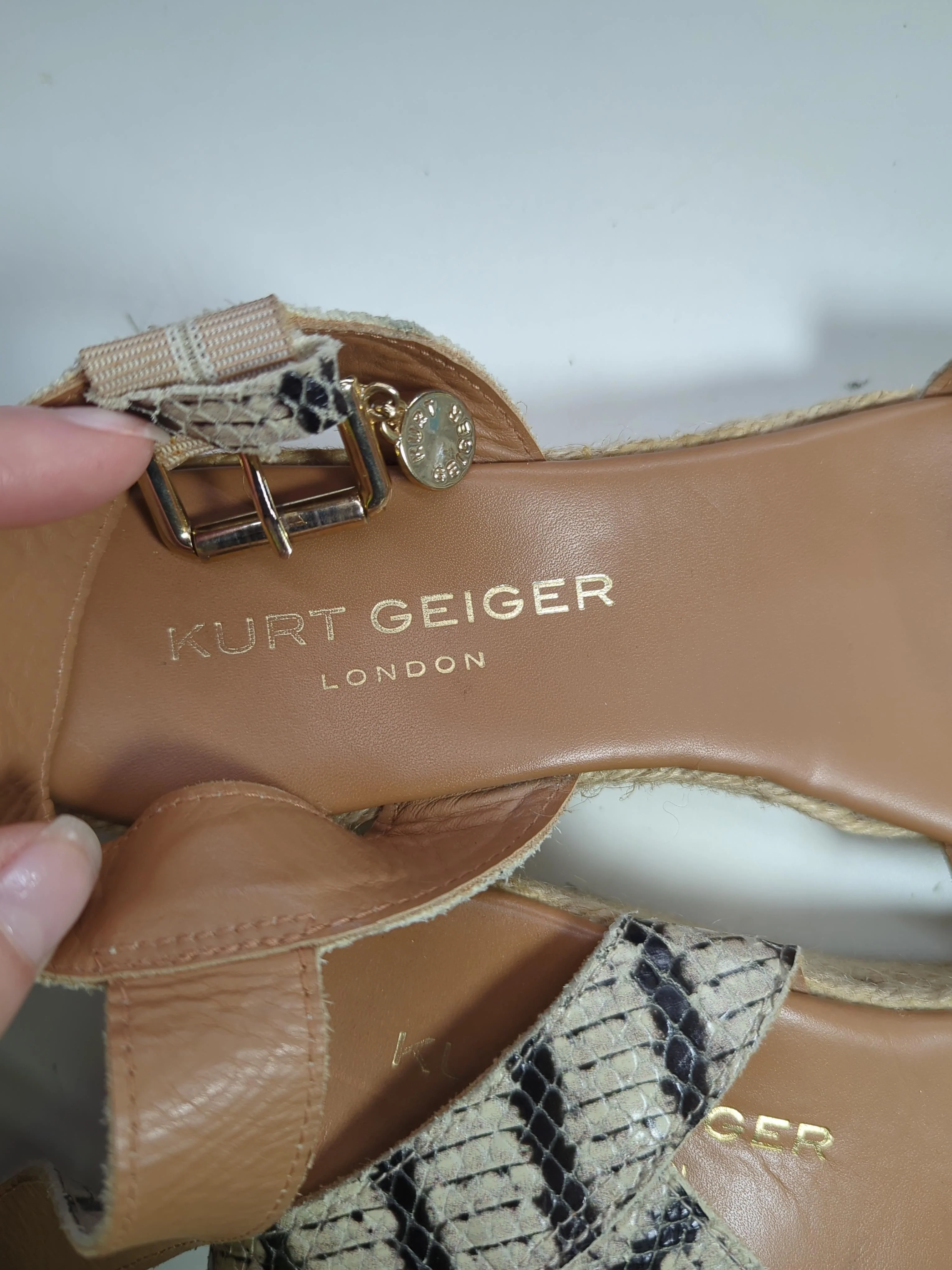 Kurt Geiger Women's Sandals UK 6 Multi Leather with Other Espadrille - Image 8