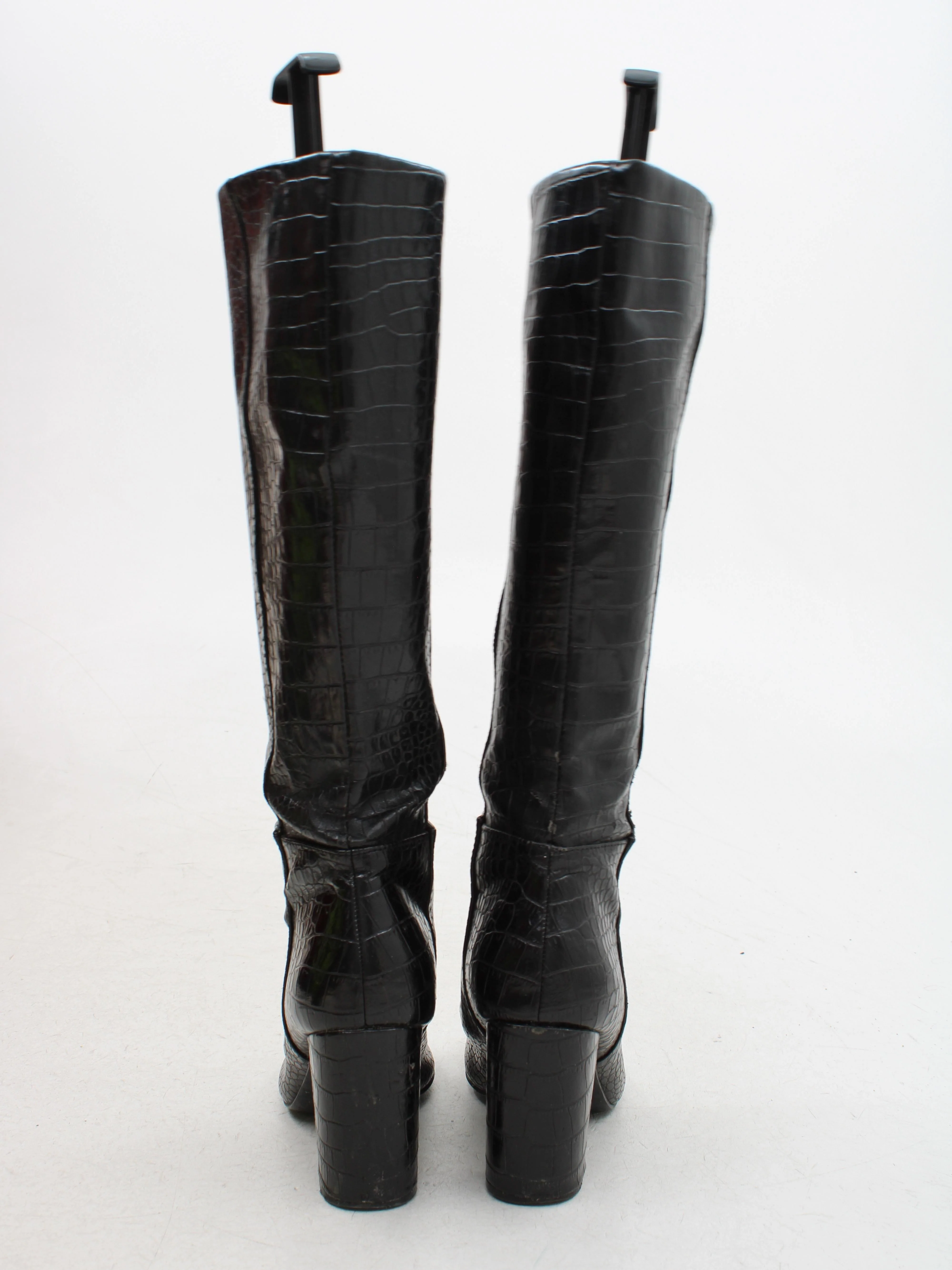 L.A.M.B. Women's Boots UK 3.5 Black Animal Print 100% Faux Leather Platform - Image 3