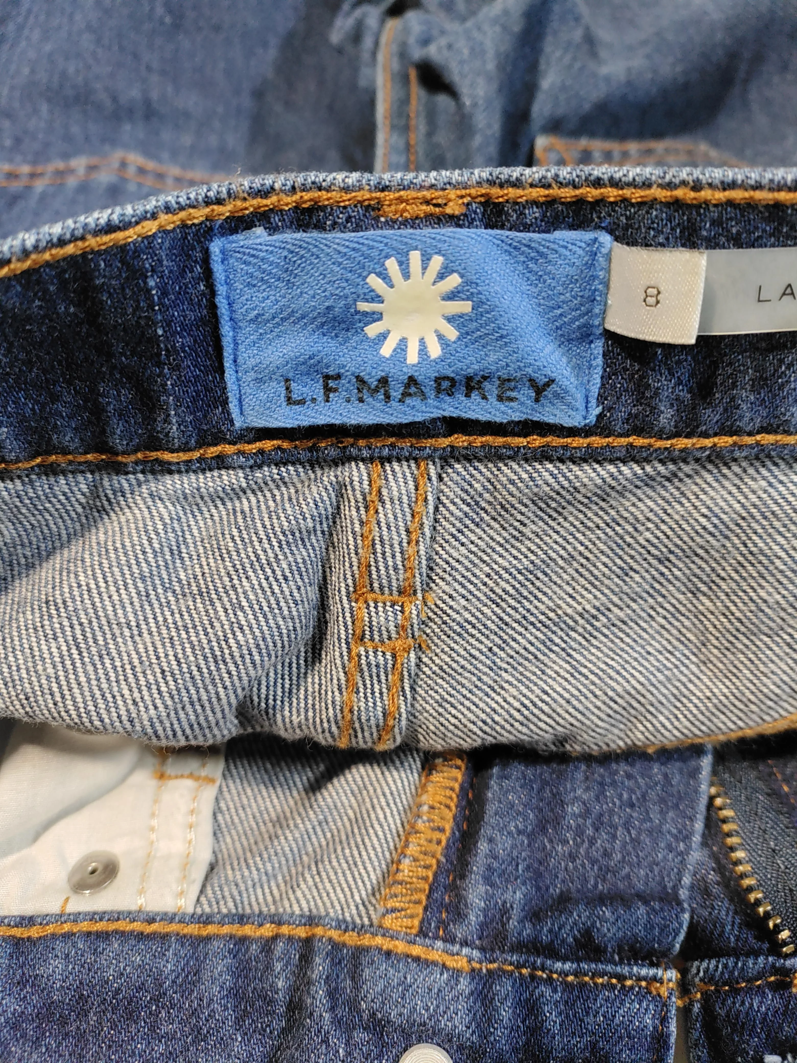 L.F. Markey Men's Jeans S Blue 100% Cotton Straight - Image 5