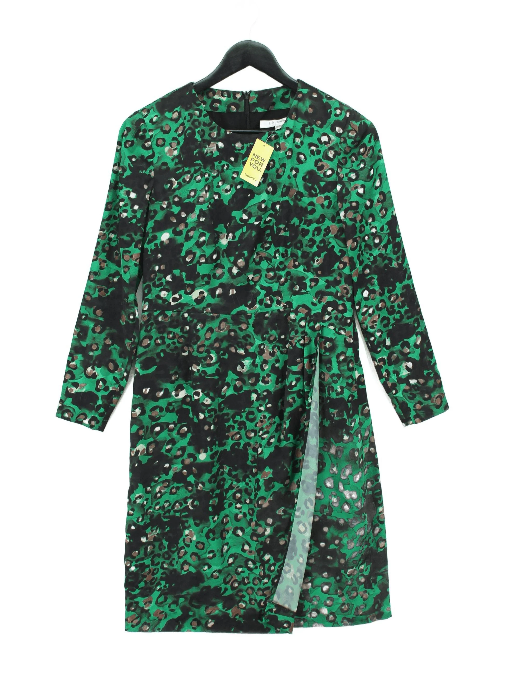 L.K. Bennett A-Line Midi Dress UK10 in Green