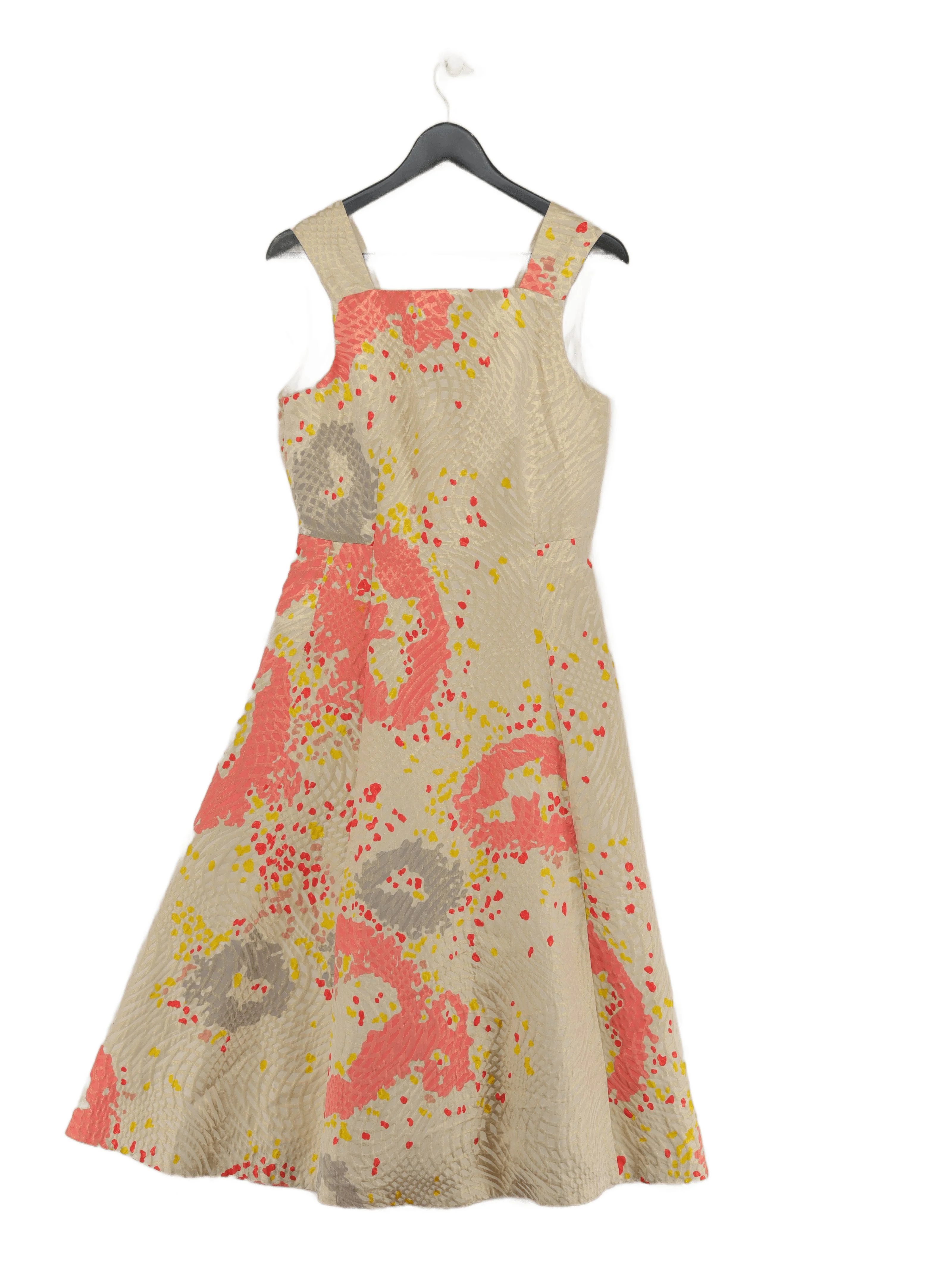 L.K. Bennett A-Line Midi Dress UK12 in Cream