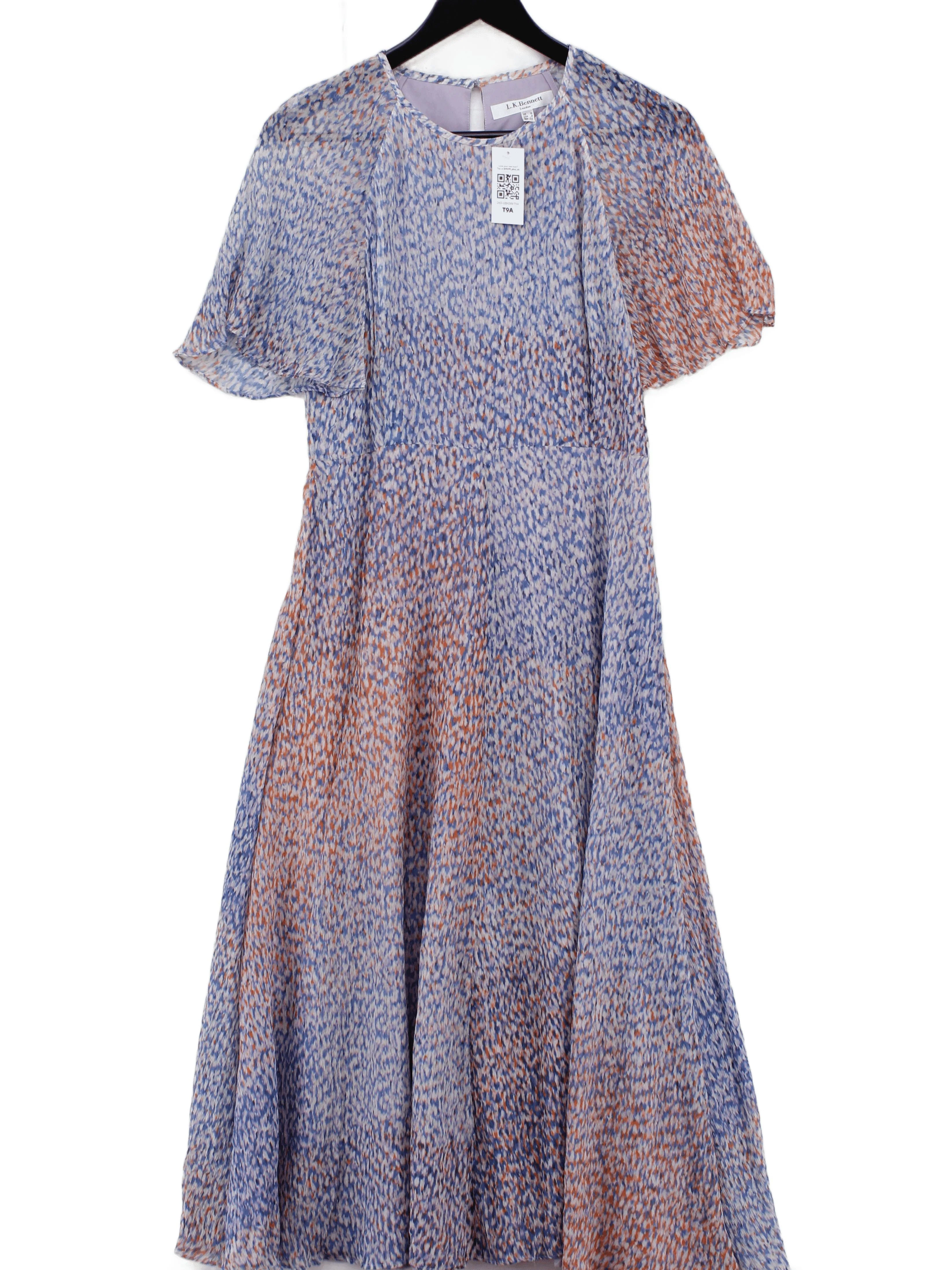 L.K. Bennett A-Line Midi Dress UK12 in Multi