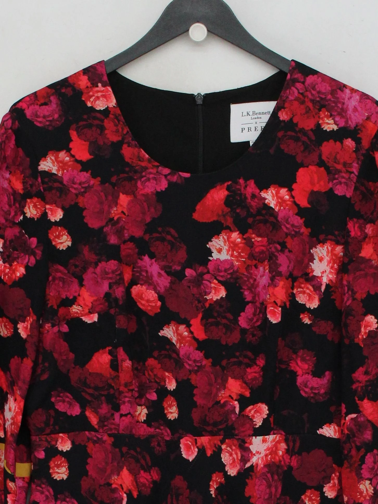 L.K. Bennett A-Line Midi Dress UK14 in Multi - Image 3