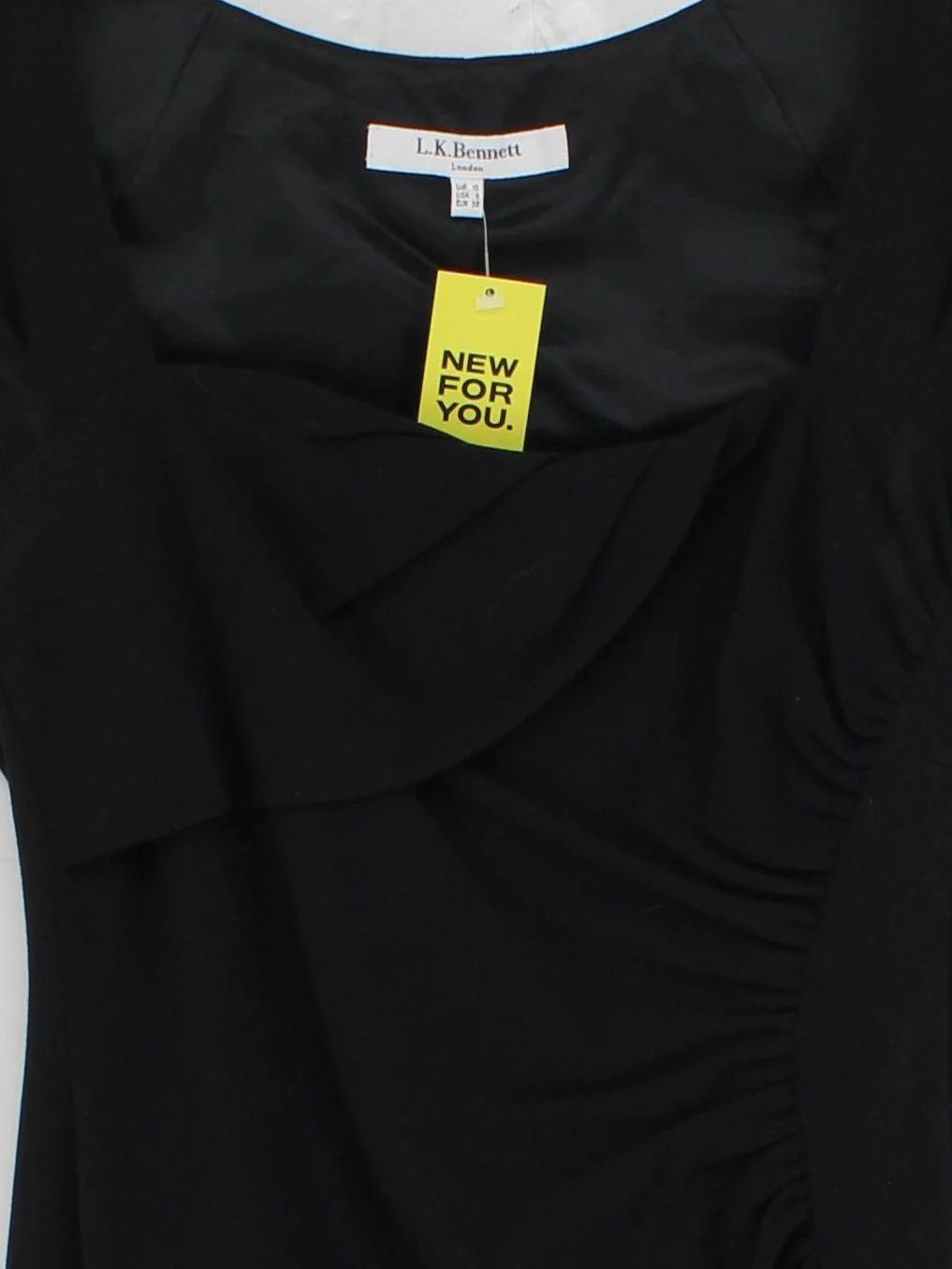 L.K. Bennett Bodycon Midi Dress UK10 in Black - Image 3